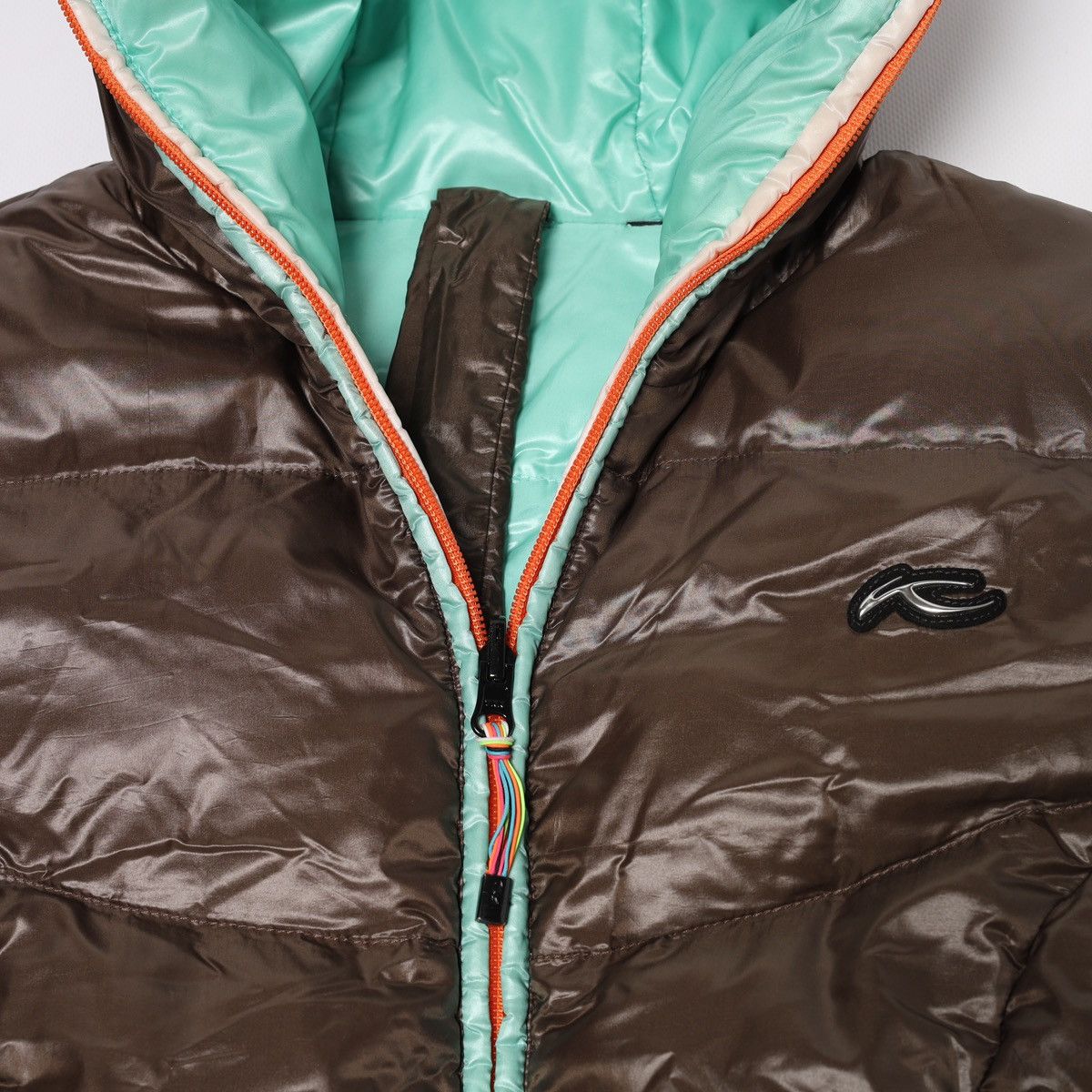 KJUS Kjus Reversible Down Puffer Jacket Brown Light Blue Ski Snow Size L / US 10 / IT 46 - 7 Thumbnail