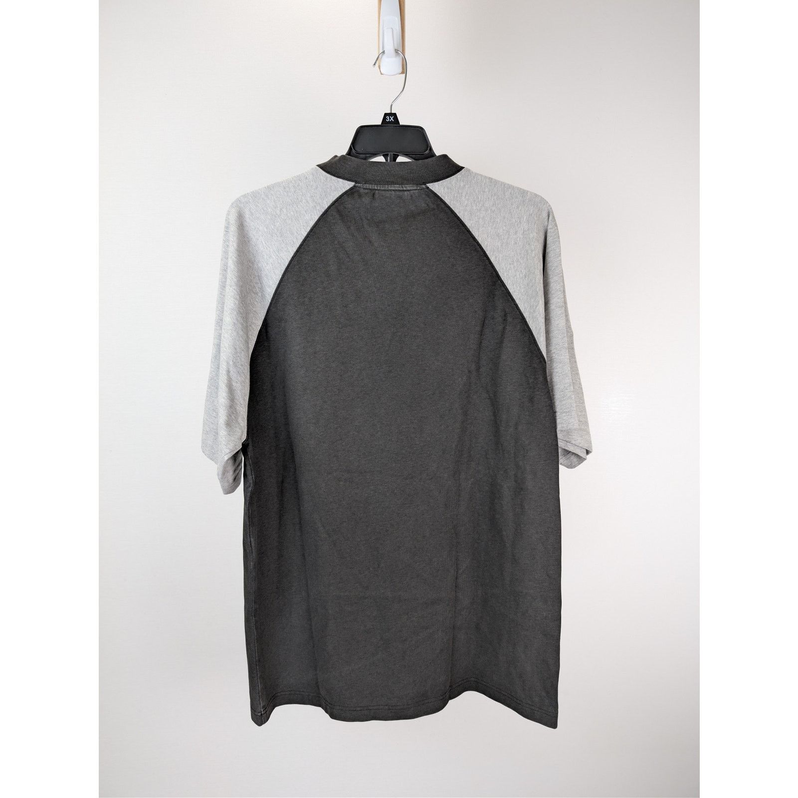 Balenciaga o1rshd1 Neg Print Raglan Oversized T-Shirt in Heather Grey Size US S / EU 44-46 / 1 - 9 Thumbnail