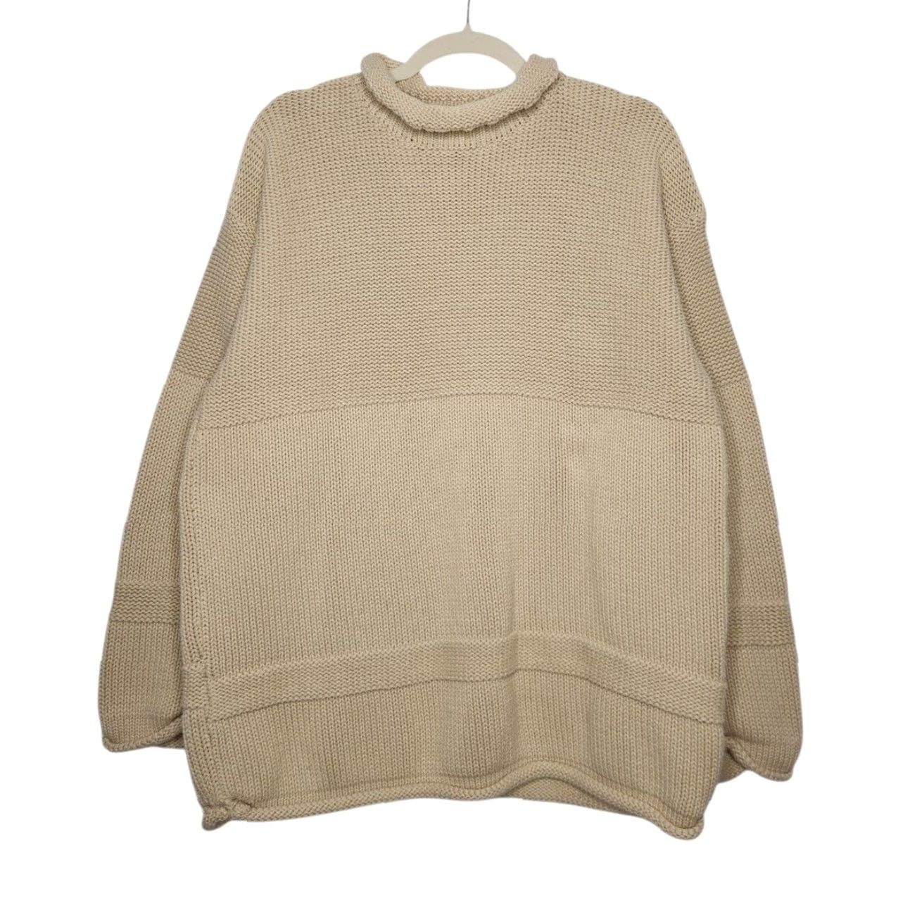 Guess VINTAGE GUESS Classic Sportswear Mock Neck Sweater Cotton Cream Tan M Medium Unisex Adults Pullover Knits Size US M / EU 48-50 / 2 - 2 Thumbnail