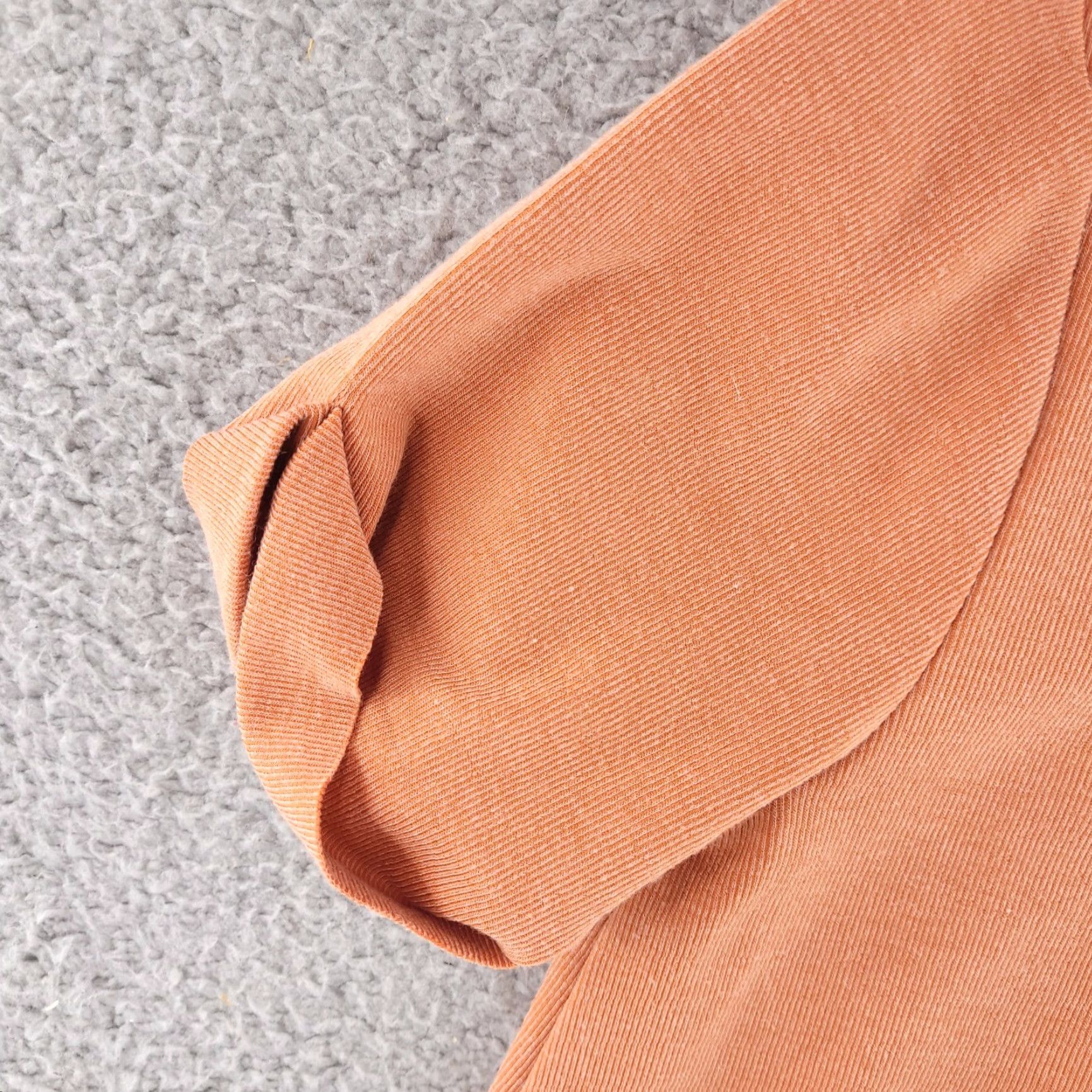 Forever 21 FOREVER 21 Shirt Dress Women's Small Orange Cotton Midi Short Sleeve Knit Sage?? Size S / US 4 / IT 40 - 4 Thumbnail