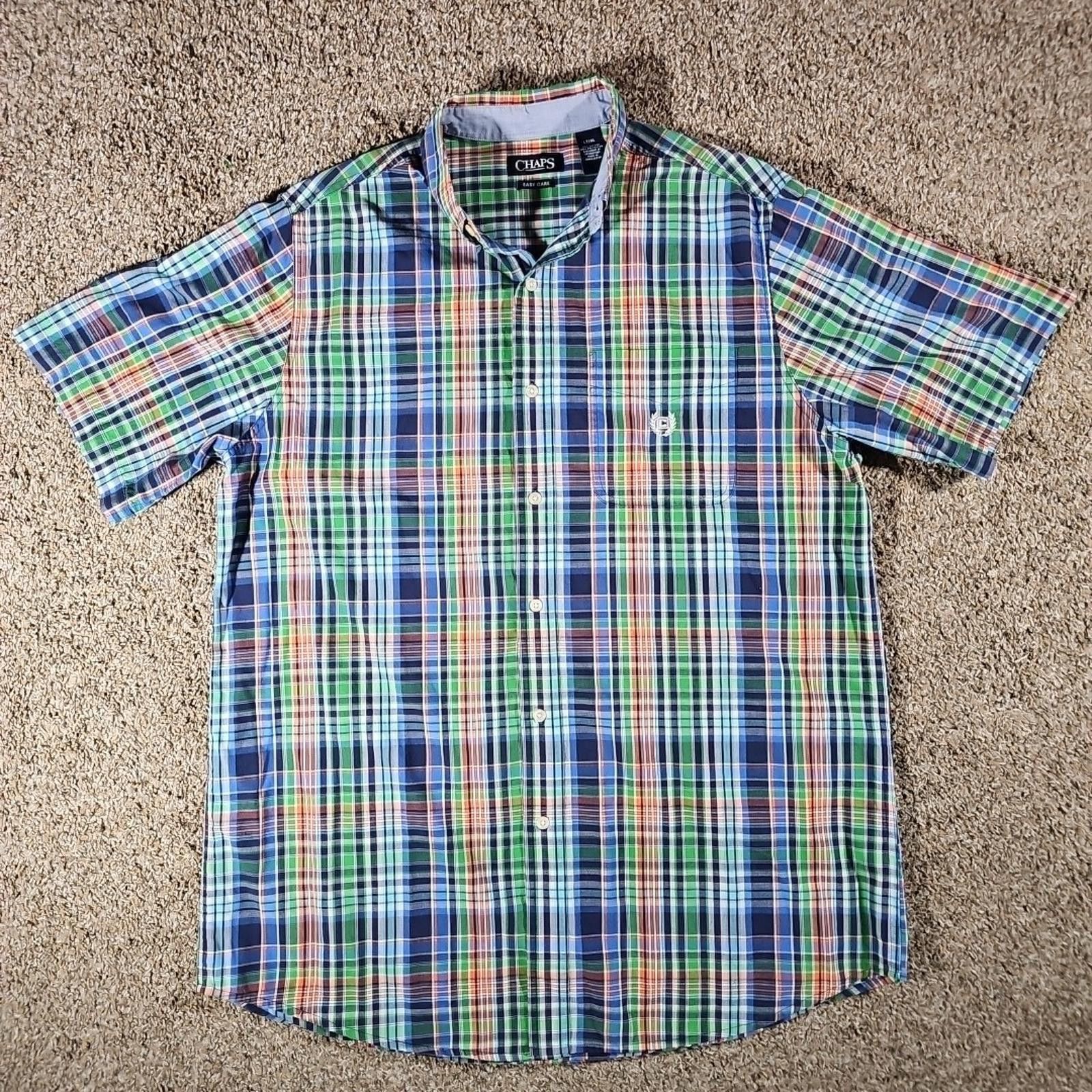 Chaps Chaps LT Easy Care Bright Plaid Button Up Size US L / EU 52-54 / 3 - 1 Thumbnail