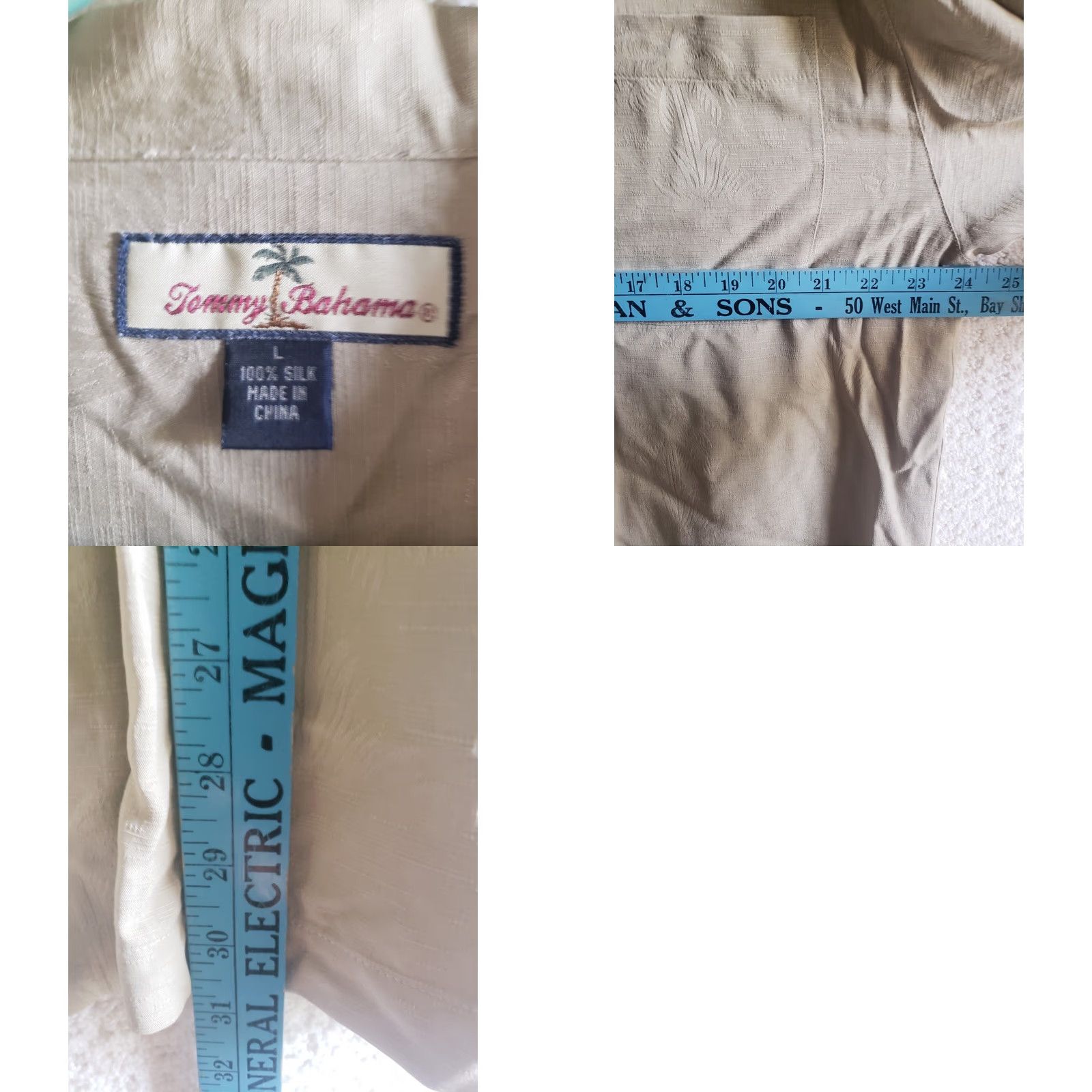 Tommy Bahama Tommy Bahama Shirt Mens L Silk Button-Down Short Sleeve Green 100% Silk Casual Beach Tropical Hawaii Size US L / EU 52-54 / 3 - 9 Thumbnail
