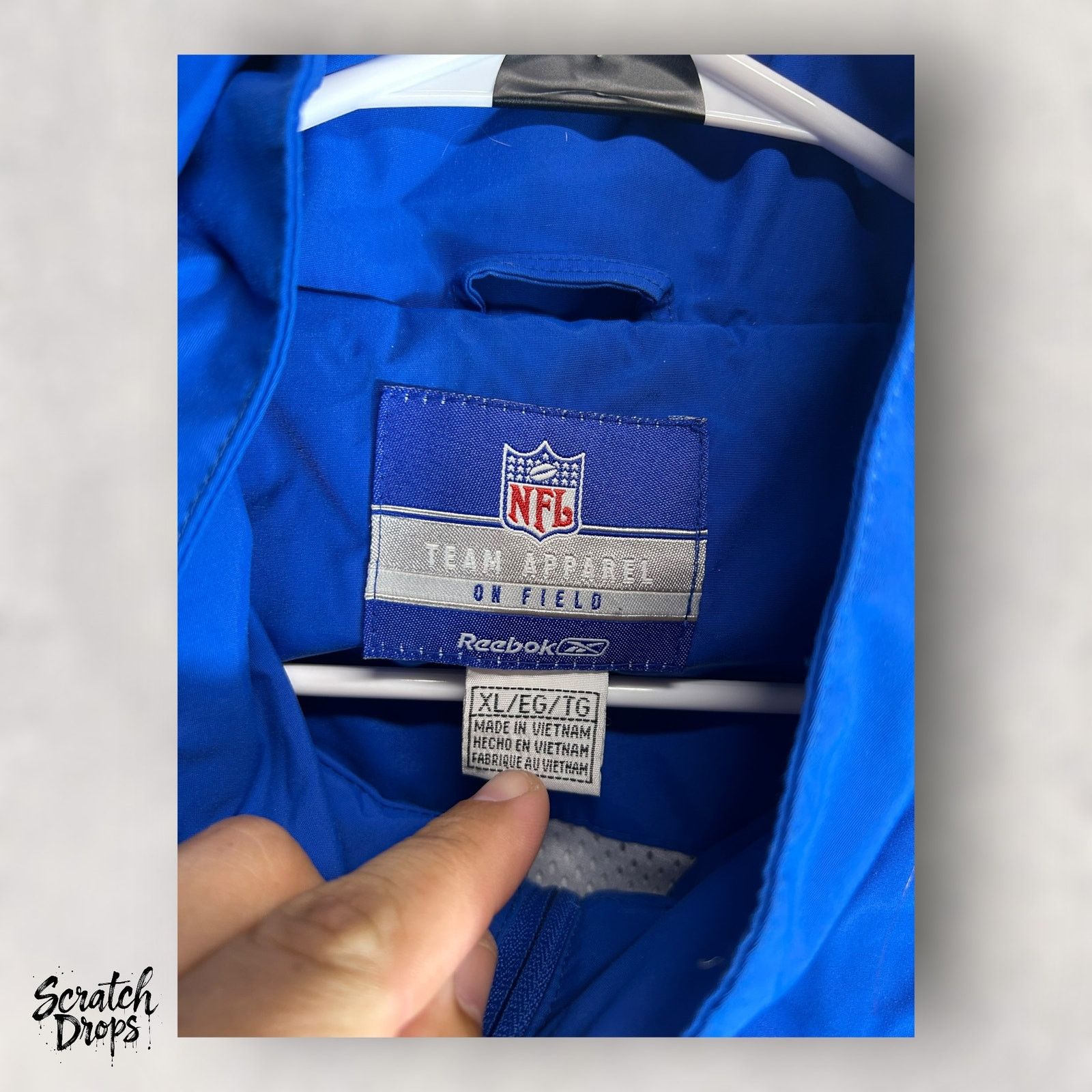NFL Vintage 90s NFL Windbreaker Jacket XL Blue Retro Fan Men's Size US XL / EU 56 / 4 - 2 Thumbnail