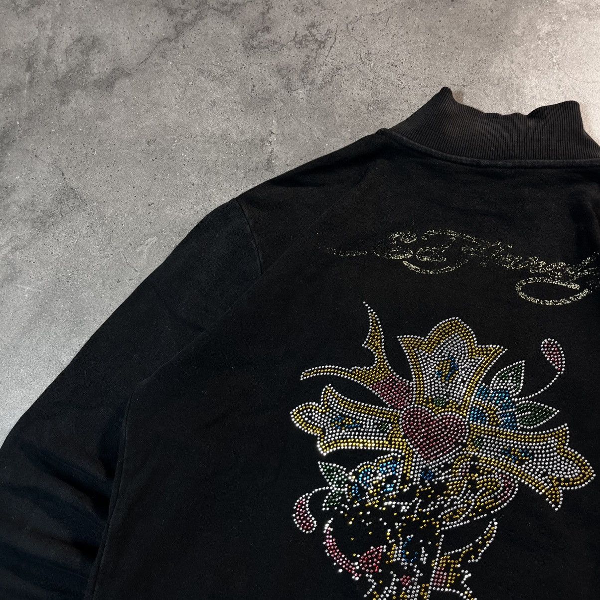 Ed Hardy Vintage Y2K Ed Hardy Cross Big Logo Zip Sweatshirt Drip Size US S / EU 44-46 / 1 - 2 Thumbnail
