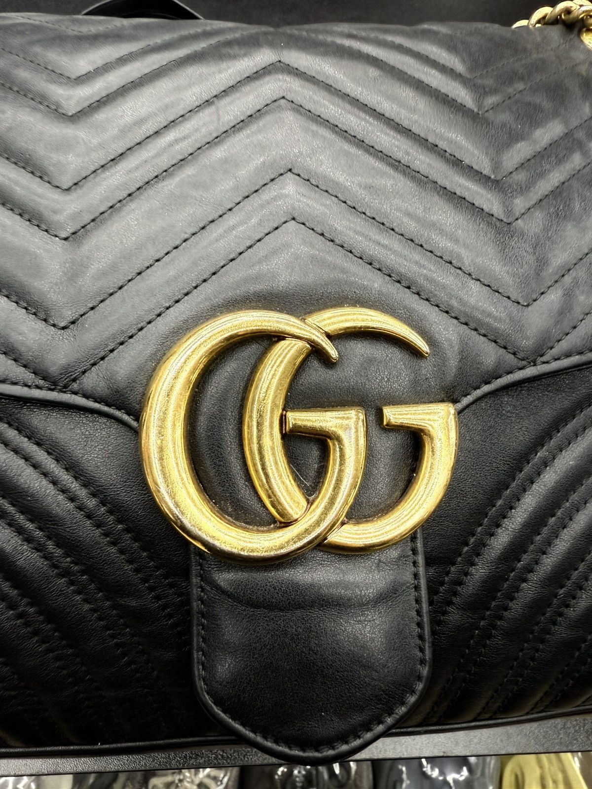 Gucci Gucci Matelasse GG Marmont Flap Bag Matelasse Leather LARGE Size ONE SIZE - 11 Thumbnail