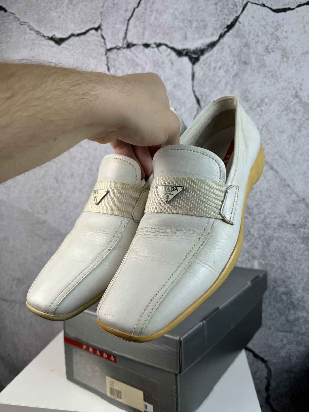 Prada PRADA MILANO Logo Leather Driver Sport Loafers Size US 8 / EU 41 - 2 Thumbnail