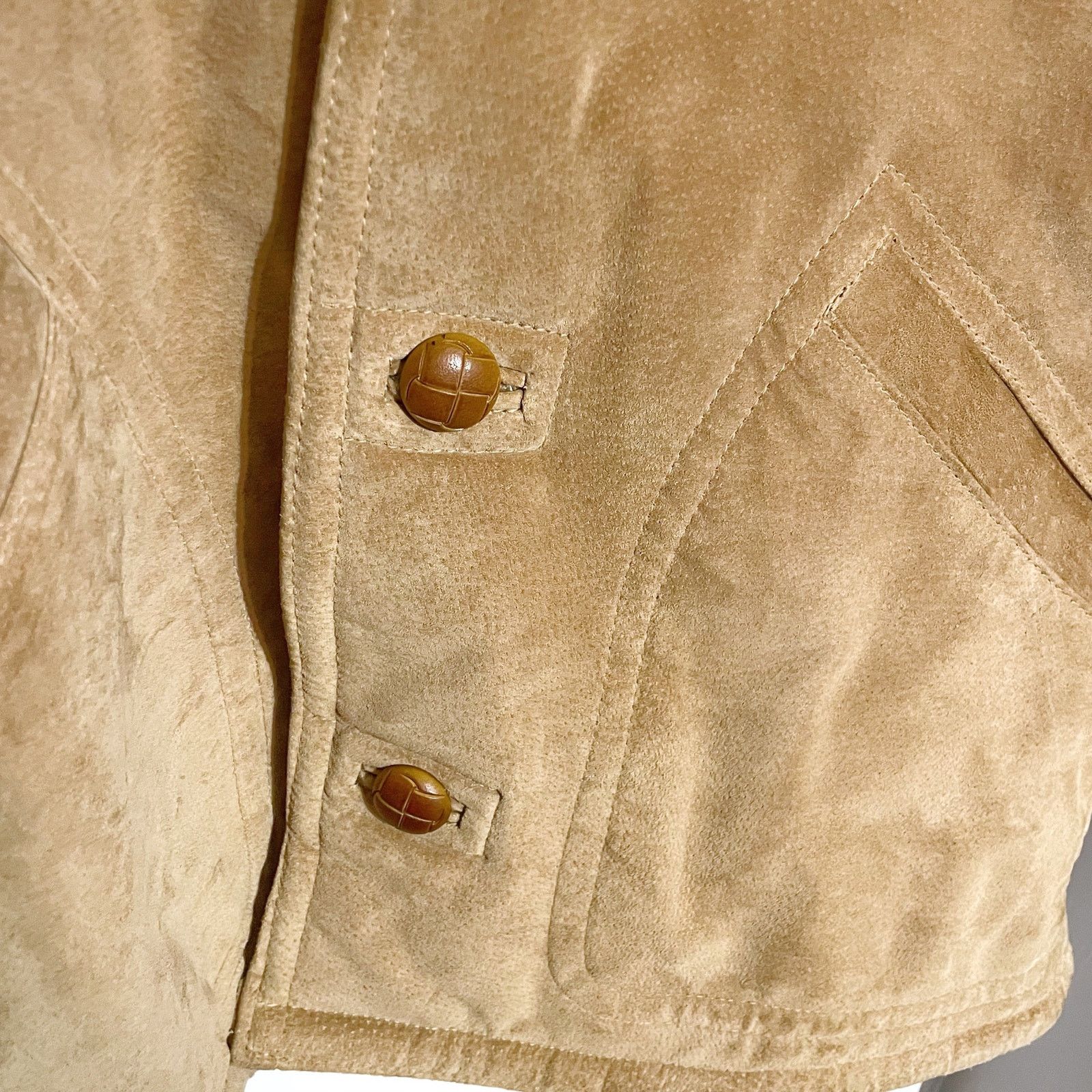 Bill Blass Bill Blass VINTAGE Tan Leather Jacket Med Faux Fur Lining Size US M / EU 48-50 / 2 - 4 Thumbnail