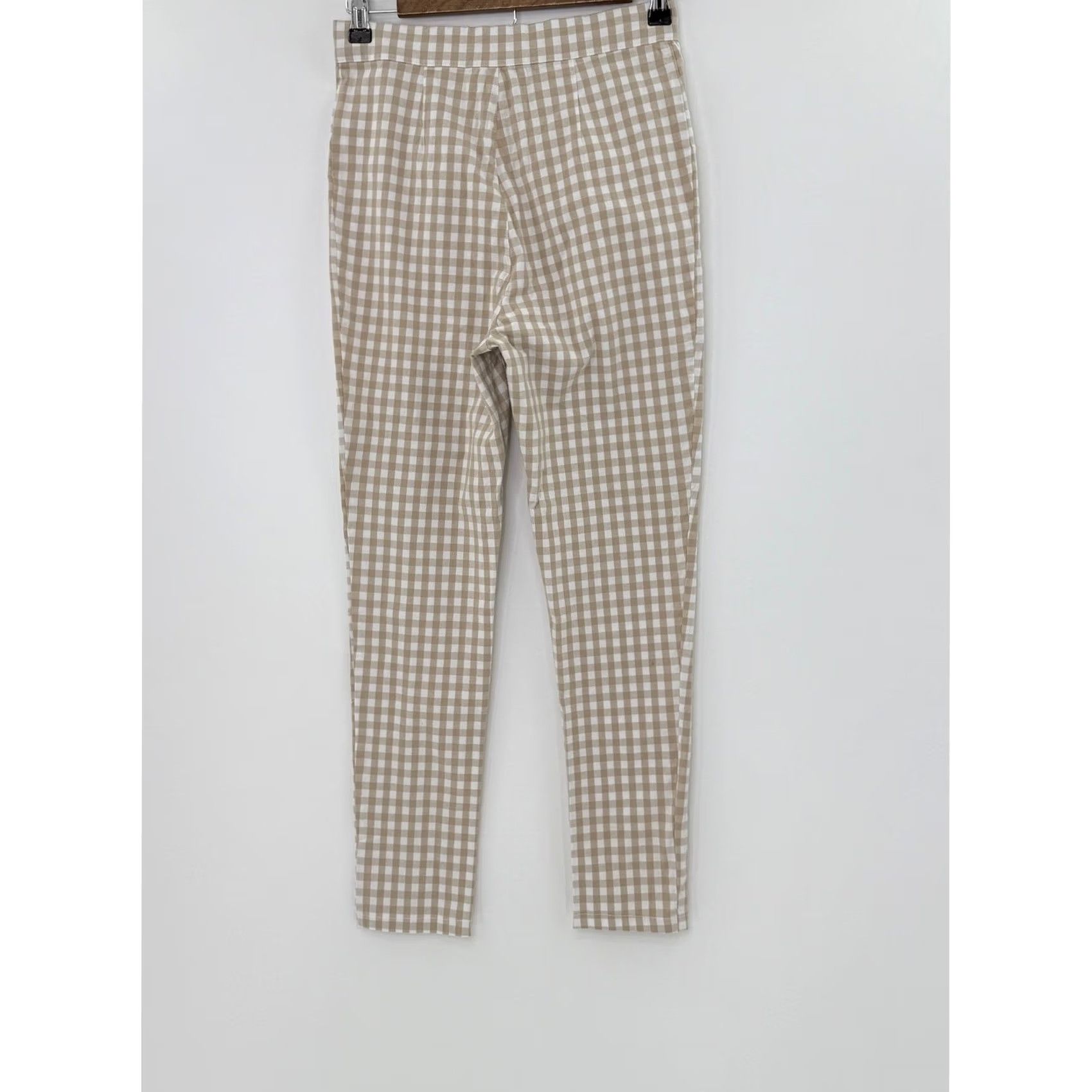 Urban Outfitters Urban Outfitters Gingham Pants Women's Size 4 Beige White Checkered Casual Straight Leg Pants Size 27" / US 4 / IT 40 - 2 Thumbnail