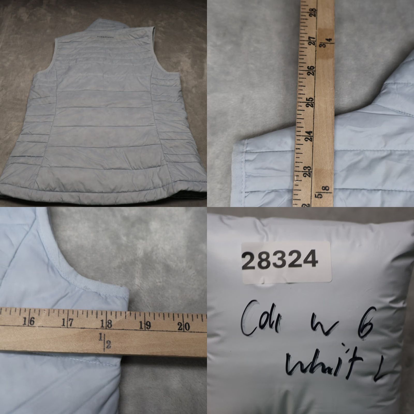 Vintage Columbia Vest Women Medium White Down Puffer Zip Omni-Heat Quilted Winter Layering Casual Travel Size M / US 6-8 / IT 42-44 - 8 Thumbnail