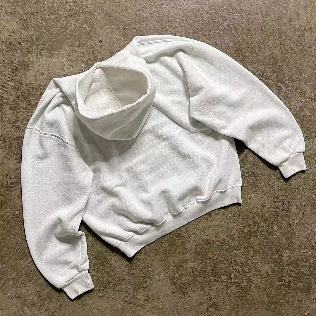 Vintage White washed vintage letter print hoodie y2k Size US M / EU 48-50 / 2 - 2 Thumbnail