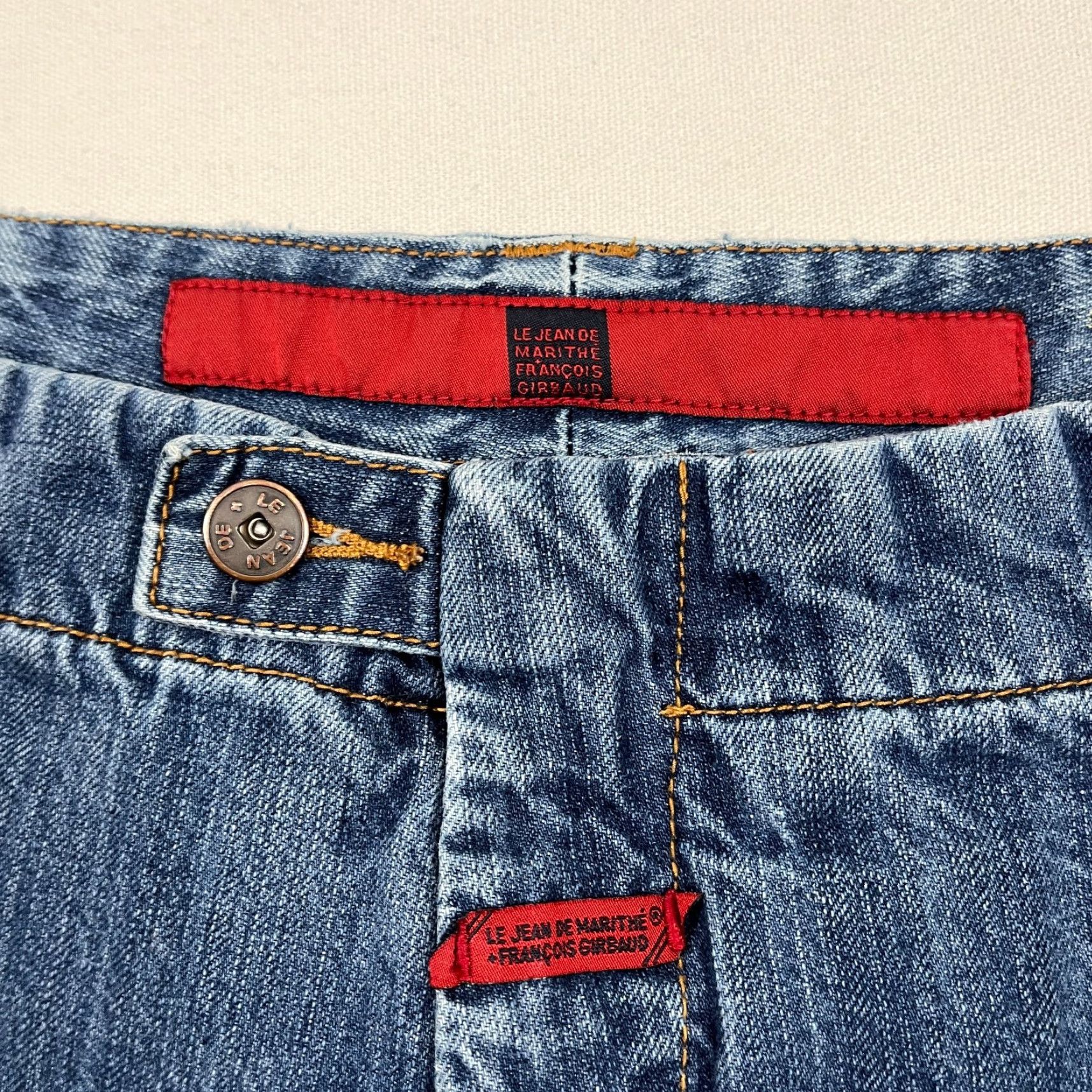 Denime VTG Girbaud Jeans Sz 42x33 Wide Baggy Denim Cargo Shuttle Tape Men Baggy Jeans 42 Blue Size US 42 / EU 58 - 5 Thumbnail