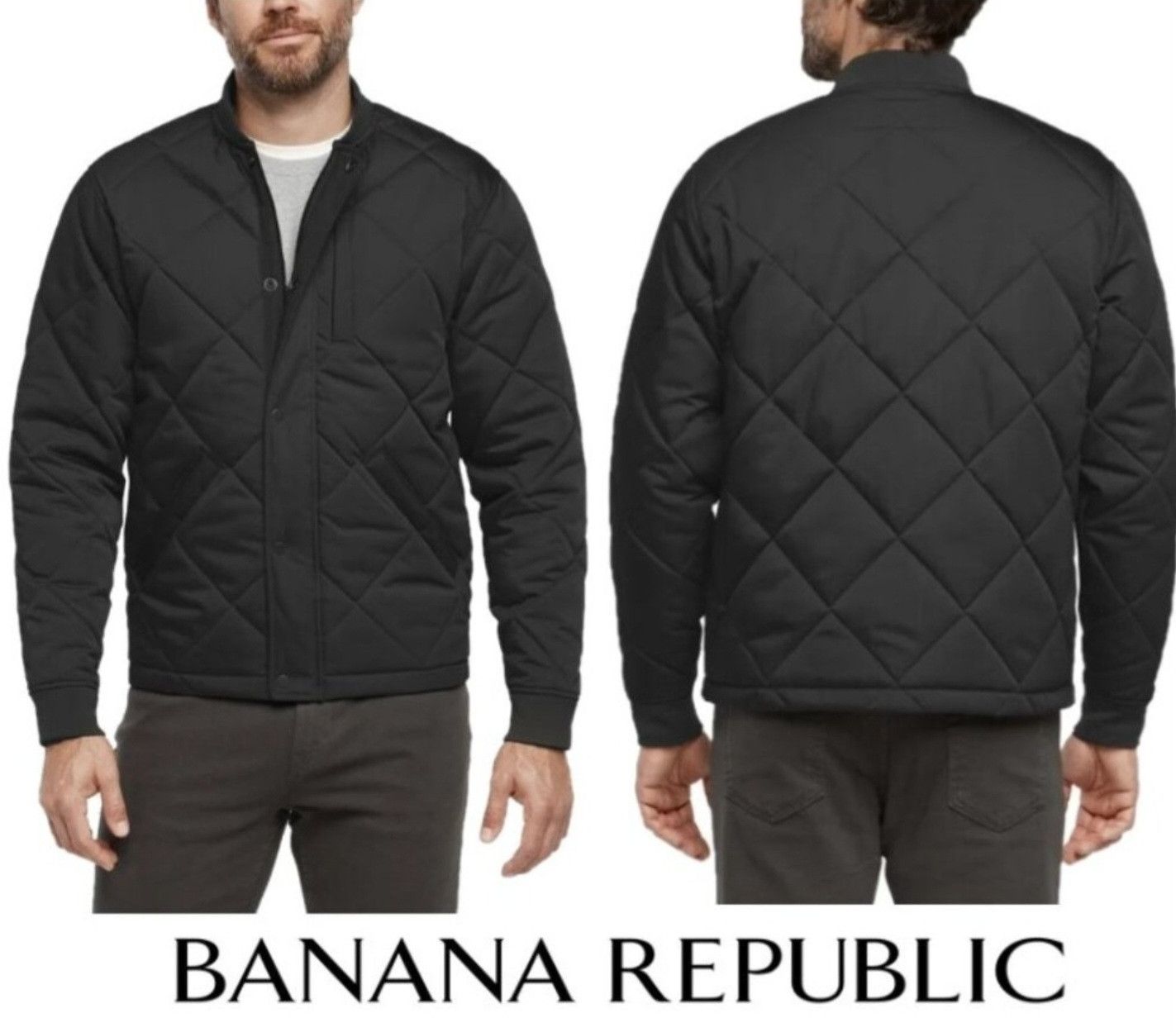 NEW!! Banana Republic Men’s Quilted Bomber Jacket