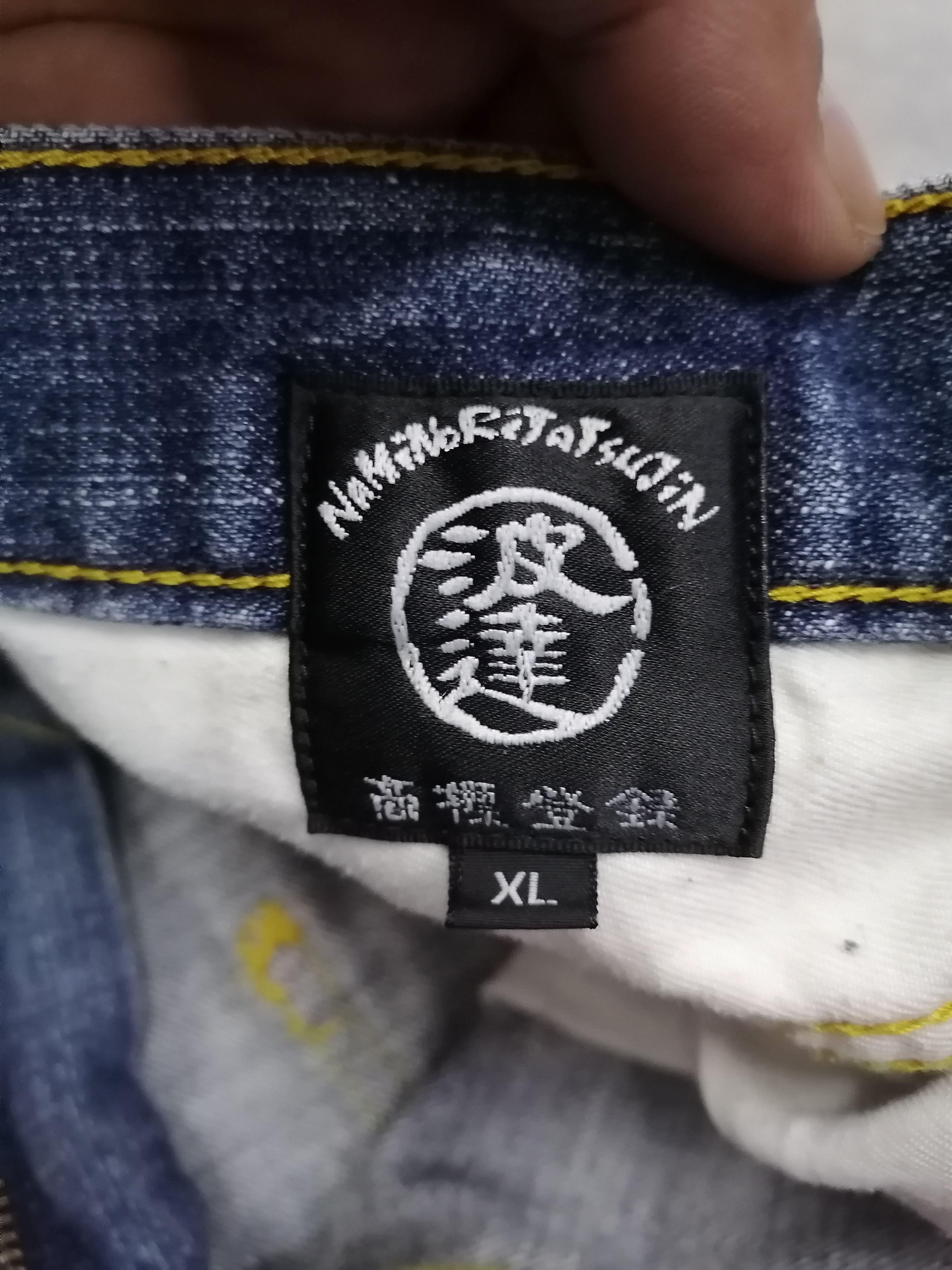 Japanese Brand Naminoritatsujin Embroidery Gaijin Denim Pants Size US 34 / EU 50 - 15 Thumbnail