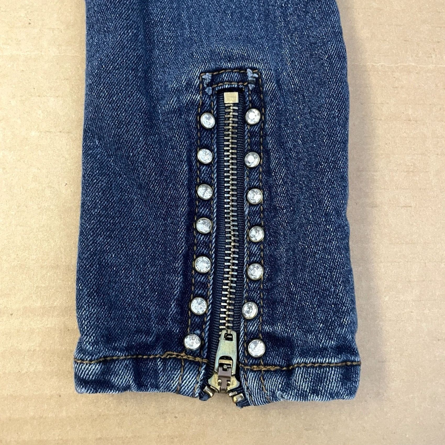 Southpole VINTAGE Southpole Jeans Womens Small Blue Skinny Tapered Zip Studded Logo Ladies Size 28" / US 6 / IT 42 - 3 Thumbnail