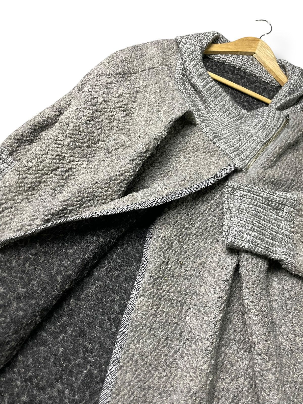 Japanese Brand × Vintage Japanese Brand Knit-Wool Long Coat (74) Size US M / EU 48-50 / 2 - 2 Thumbnail