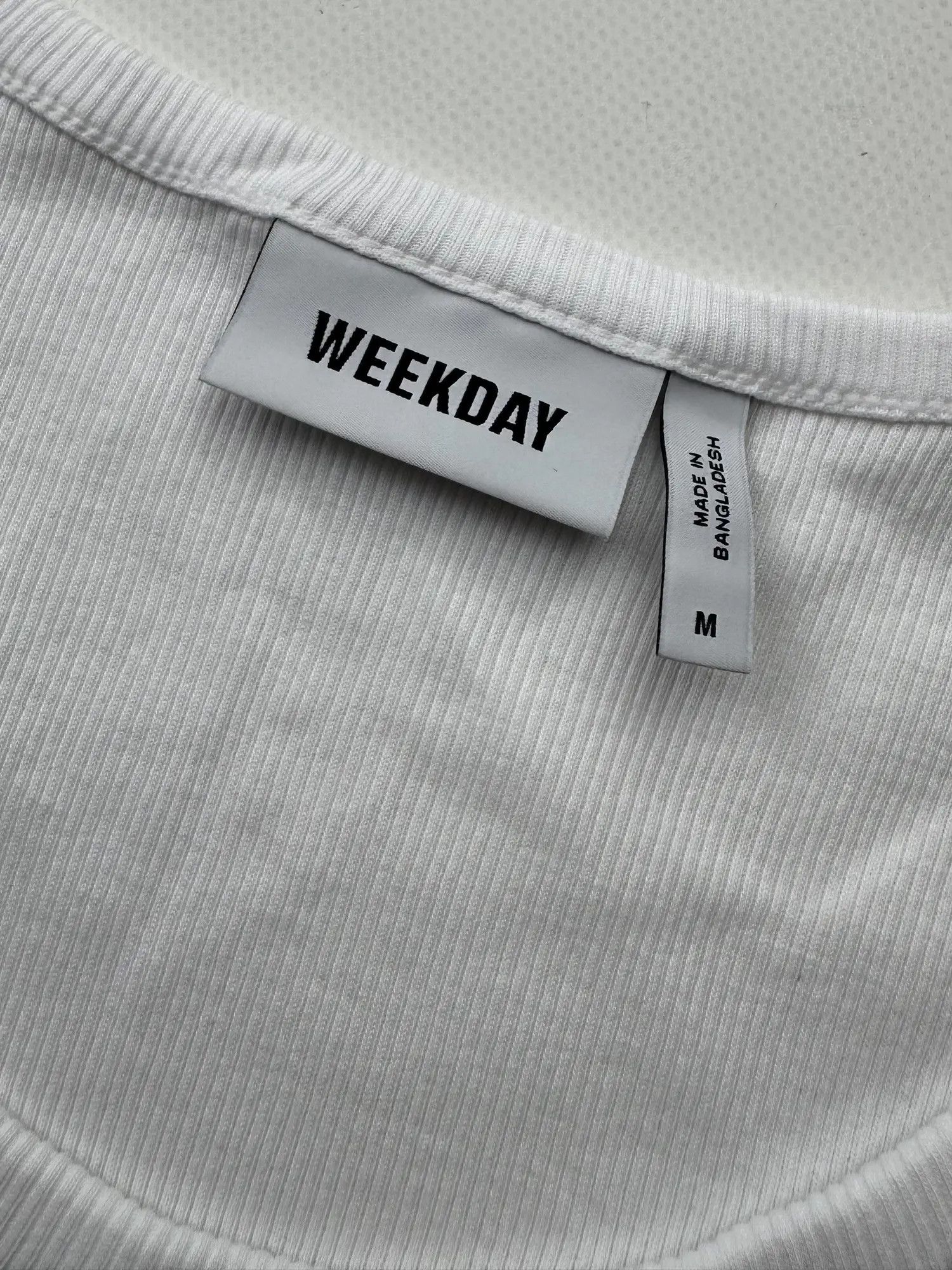 Weekday Weekday Light Ribbed Tank Top (562) Size US S / EU 44-46 / 1 - 4 Thumbnail
