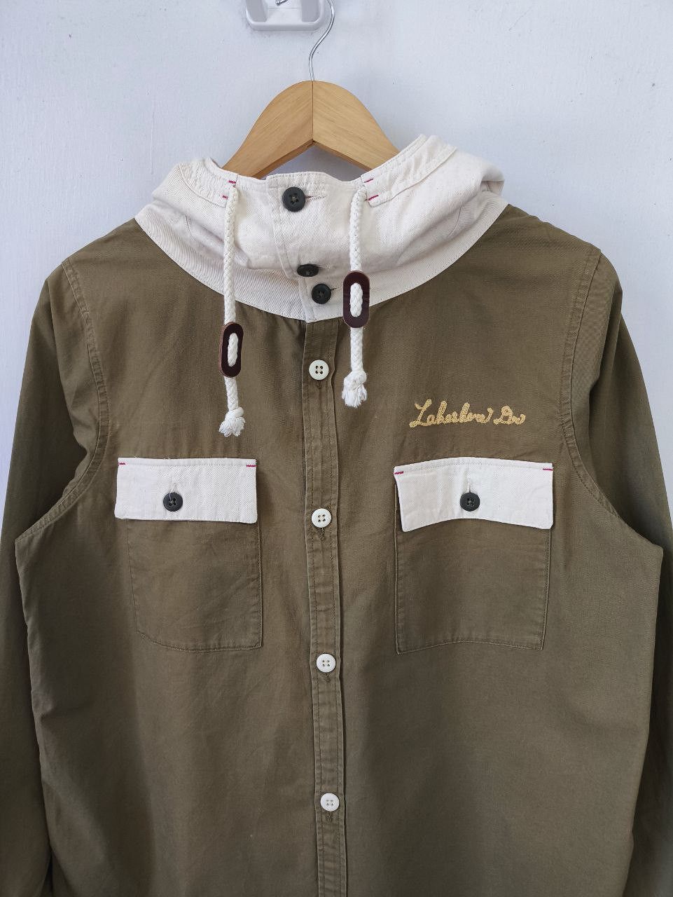 Japanese Brand LIME INC Saltake Sign Painter Embroidery Hooded Shirt Jacket Size US M / EU 48-50 / 2 - 3 Thumbnail