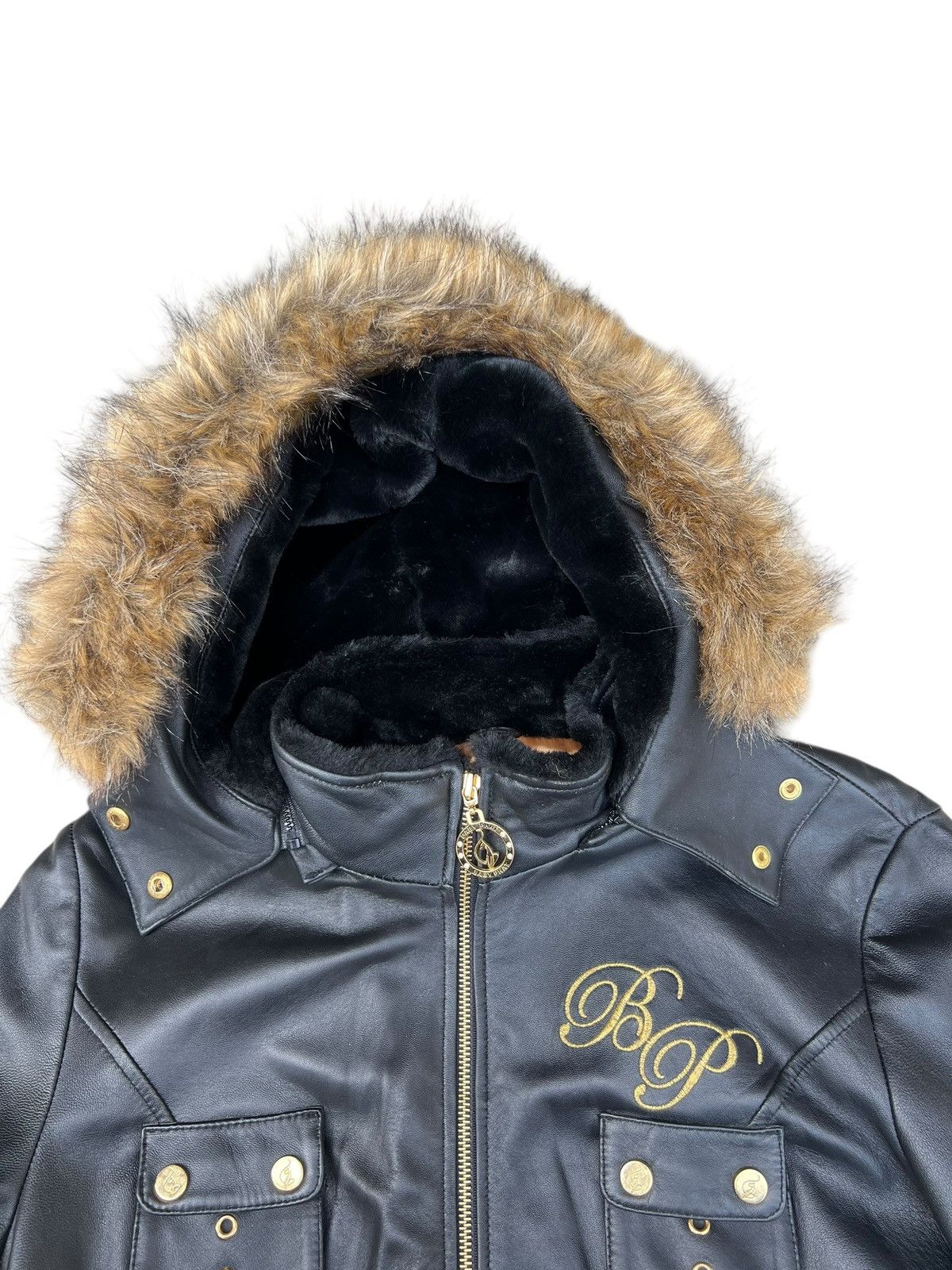 Leather Baby Phat Nappa Leather Jacket Hoodie Size L / US 10 / IT 46 - 6 Thumbnail