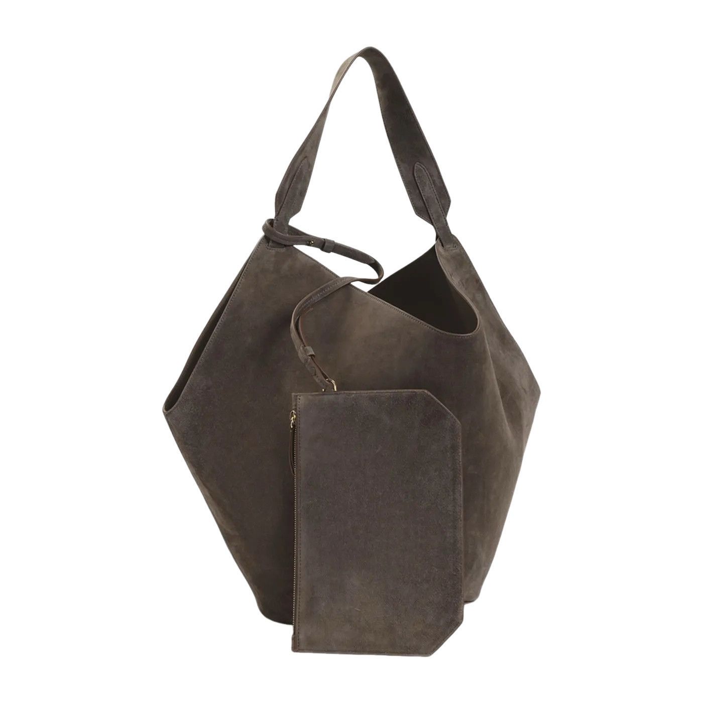 KHAITE KHAITE Lotus Medium Cedar Suede Tote Bag New And Authentic Size ONE SIZE - 3 Thumbnail