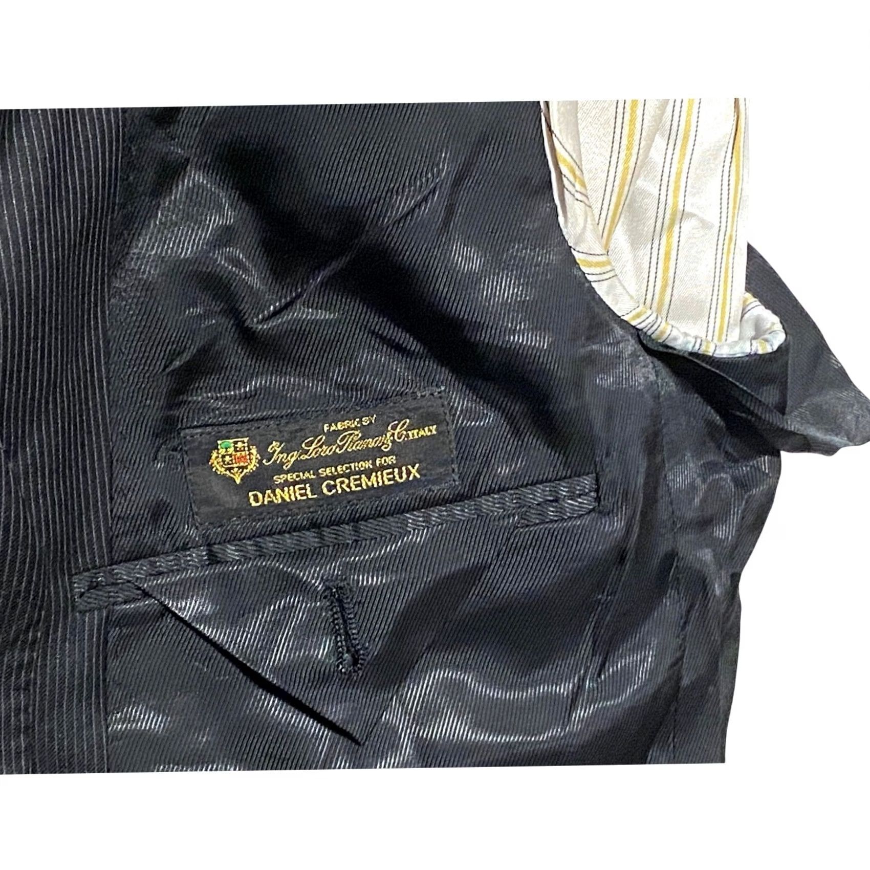 Loro Piana VINTAGE Daniel Cremieux Loro Piana Italy Striped Suit Jacket 3 Button 2x Vented Mens 40R Size 40R - 7 Thumbnail