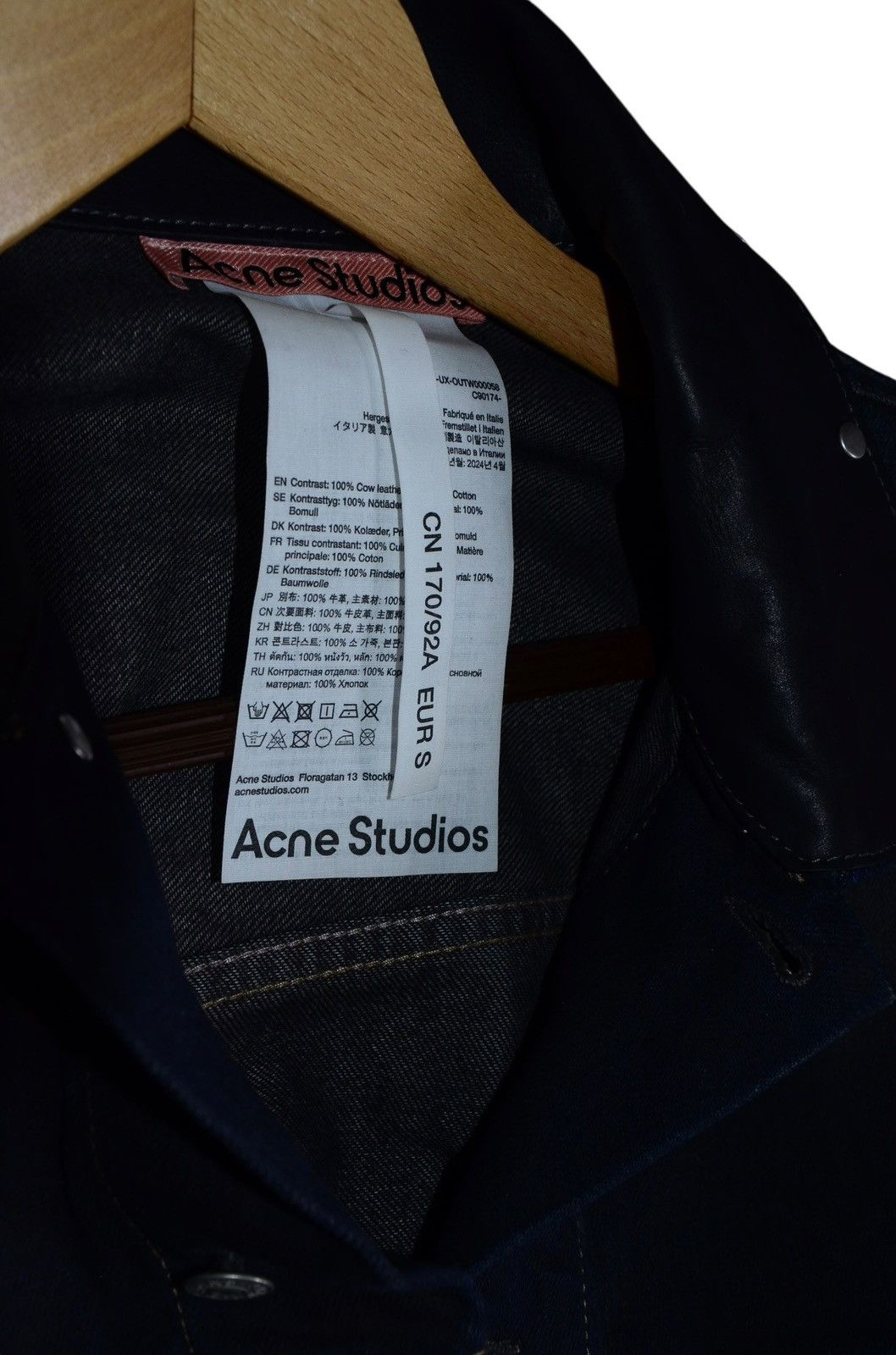 Acne Studios Acne Studios Denim Jacket Leather Collar Oversized Archive Size US S / EU 44-46 / 1 - 2 Thumbnail