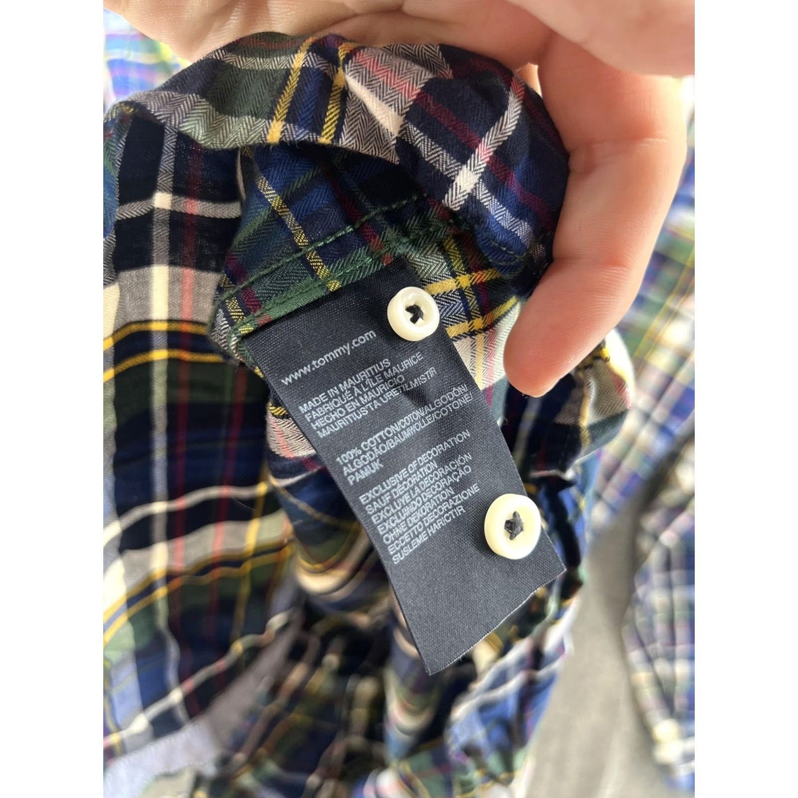 Tommy Hilfiger Tommy Hilfiger Shirt Mens 2XL Blue Plaid Long Sleeve Button Down Classic Fit Size US XXL / EU 58 / 5 - 5 Thumbnail