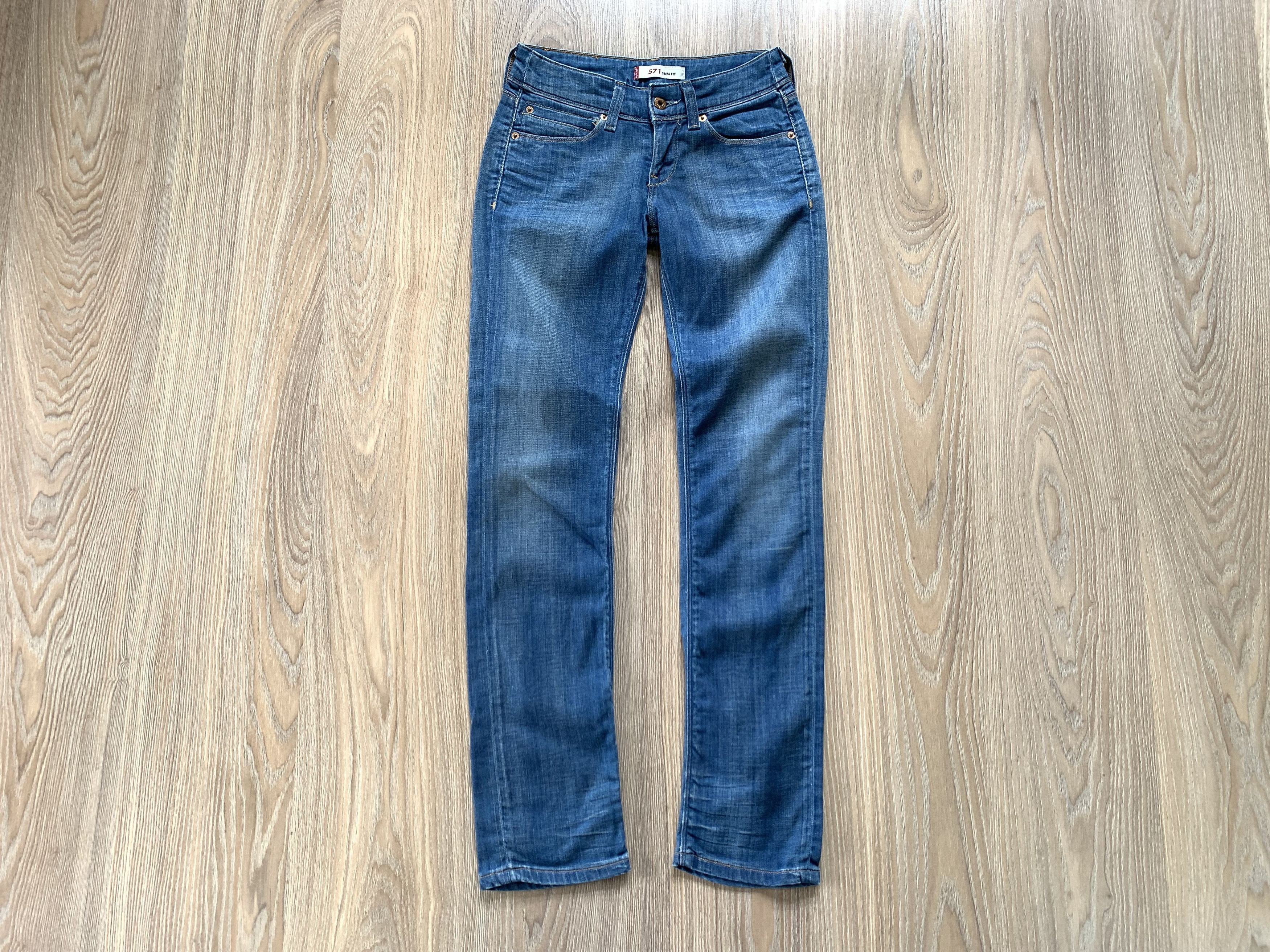 Levi's Levi’s 571 Slim Fit Blue Denim Jeans Size US 27 - 2 Thumbnail