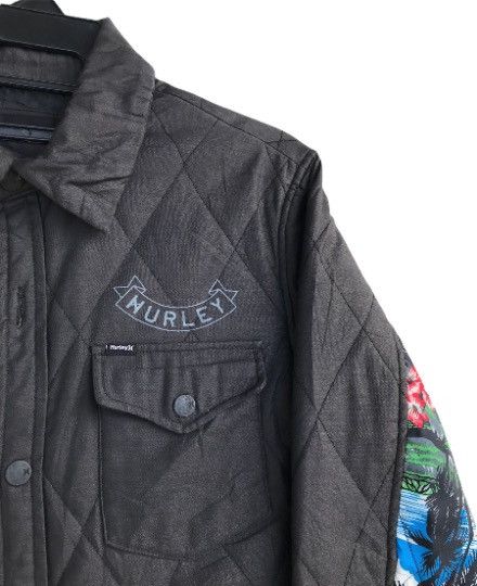 Hurley × Vintage Rare HURLEY quilted snap button hawaiian motive part jacket Size US L / EU 52-54 / 3 - 4 Thumbnail