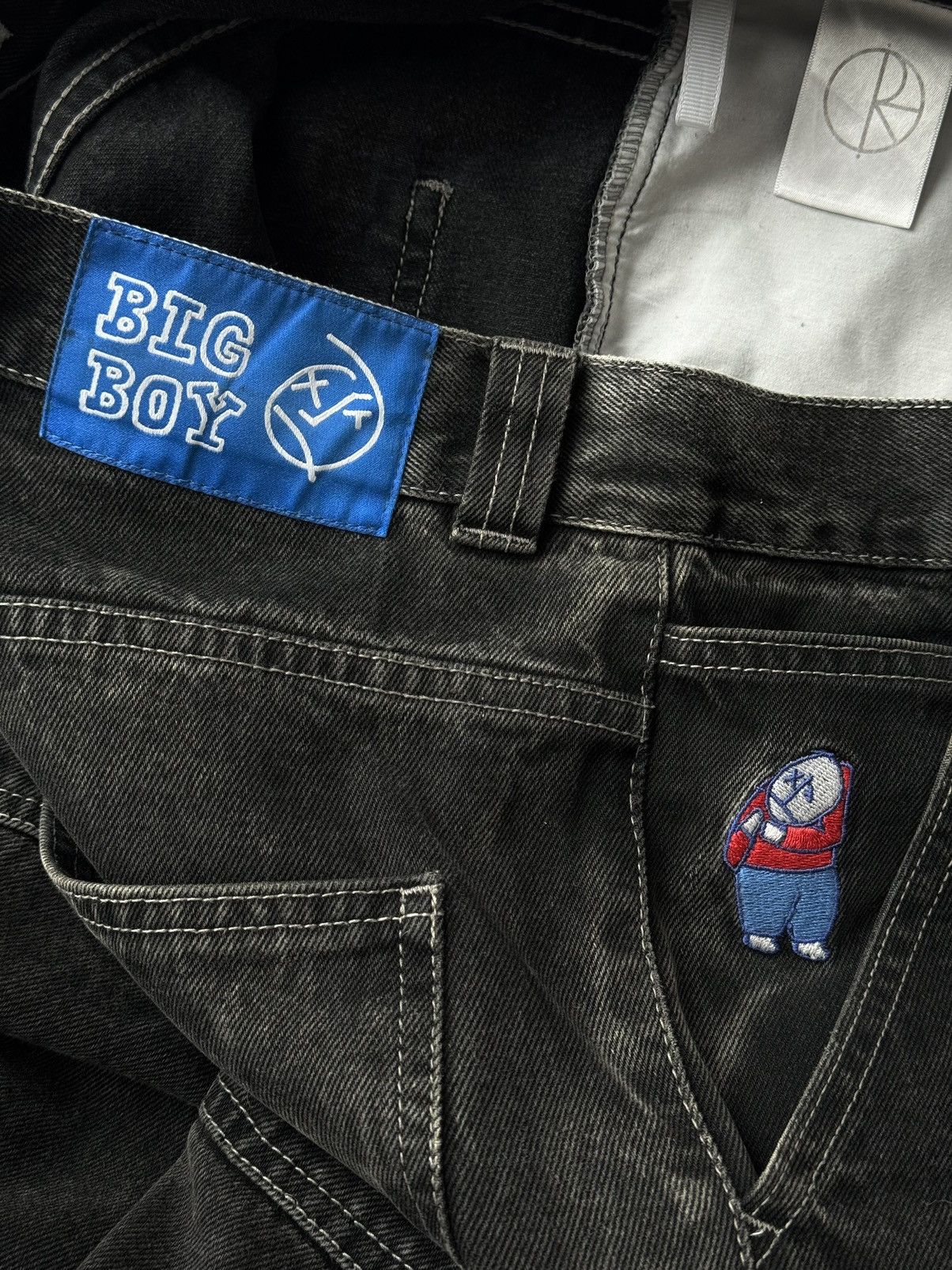 JNCO Rare Polar Big Boy Work Pants Washed Black Baggy Jnco Style Size US 32 / EU 48 - 11 Thumbnail
