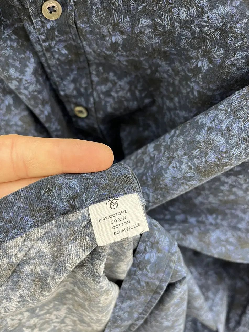 Canali Canali Floral Cotton Button Up Shirt Size US XL / EU 56 / 4 - 4 Thumbnail