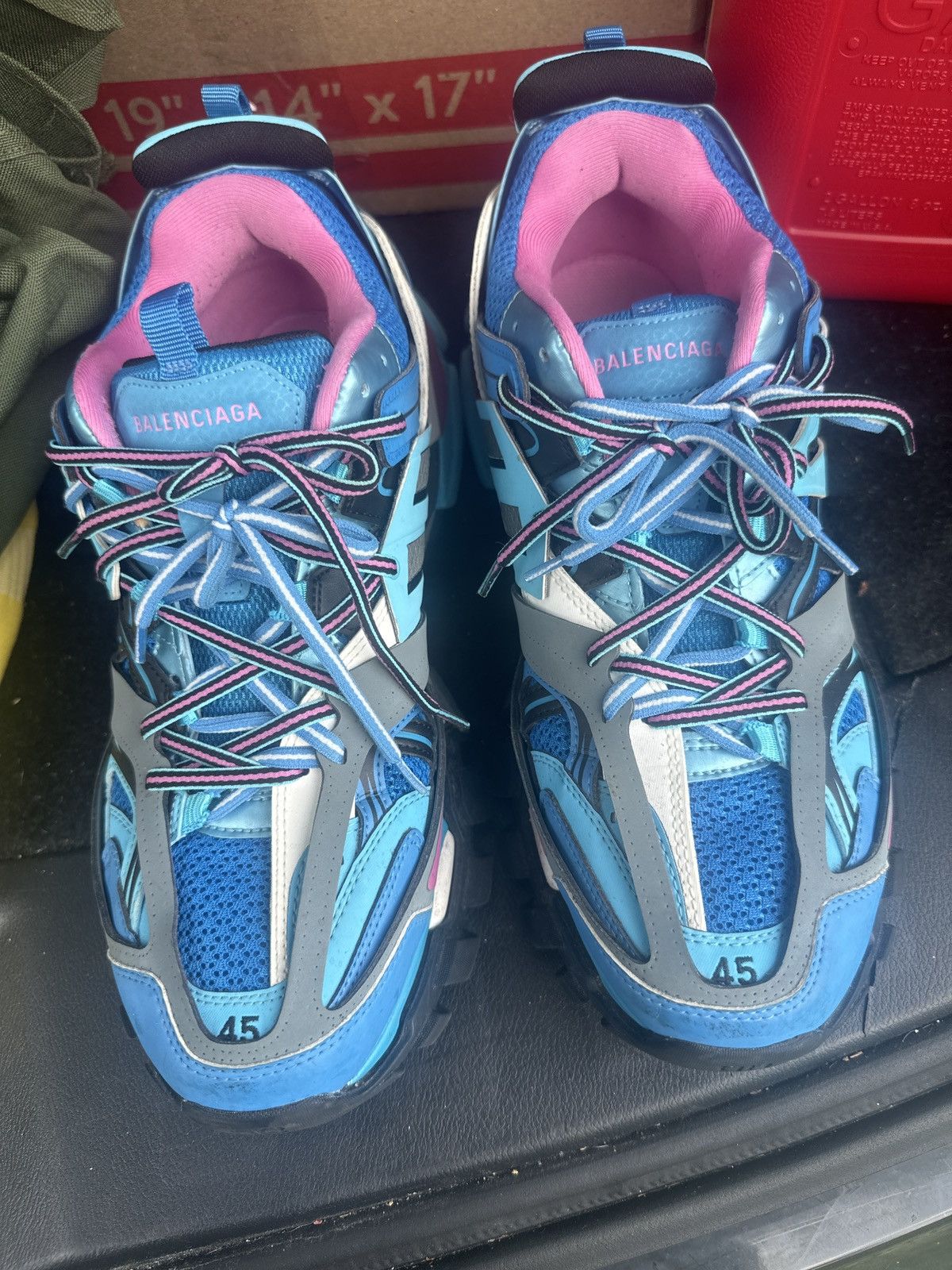 Balenciaga Blue pink balenciaga sz 45 Size US 12 / EU 45 - 6 Thumbnail