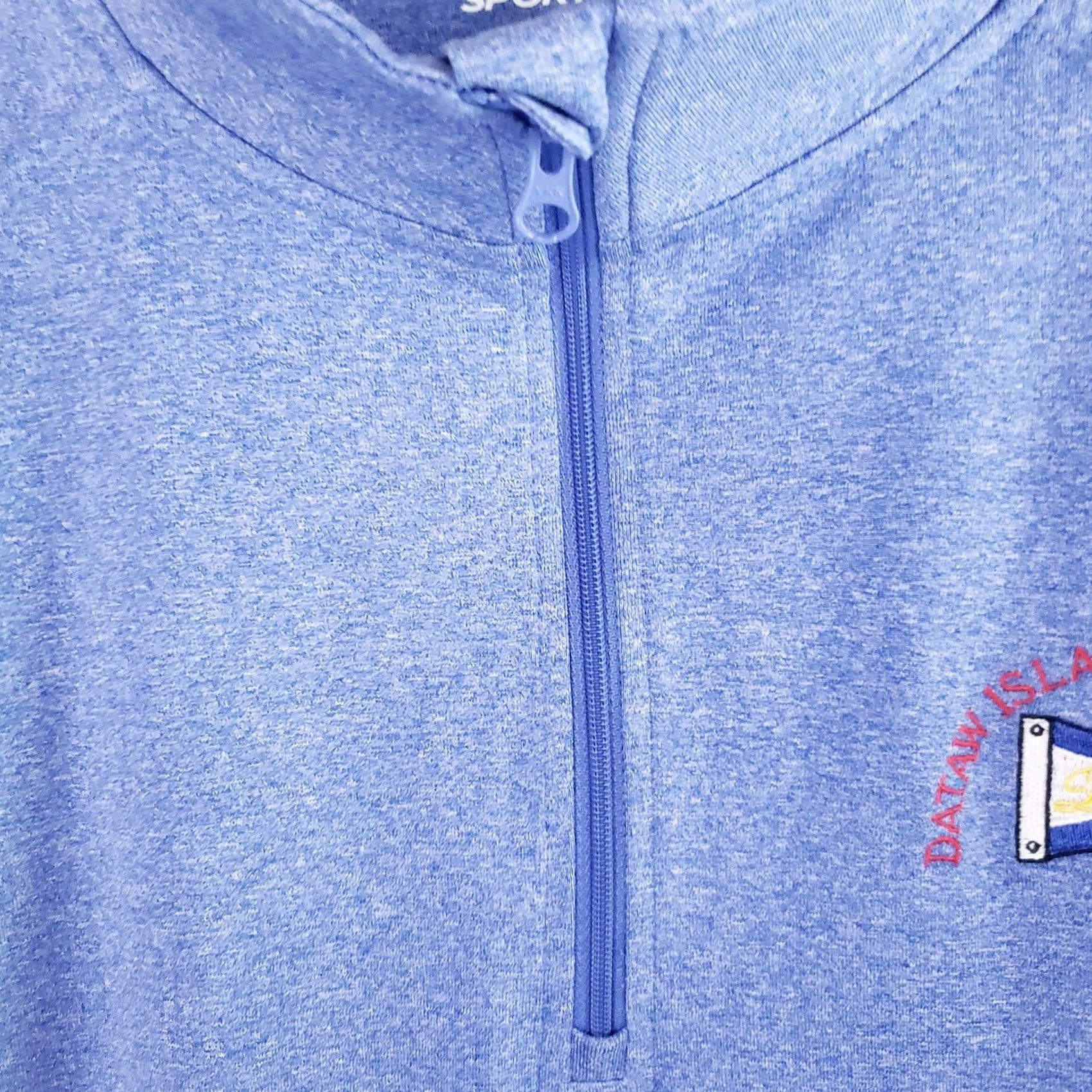 Vintage Sport-Tek Women's XL Jacket Dataw Yacht Club 1/4 Zip Heathered Blue Thumbhole Activewear Shirt Womens Regular Fit Level: Adult Size L / US 10 / IT 46 - 6 Thumbnail