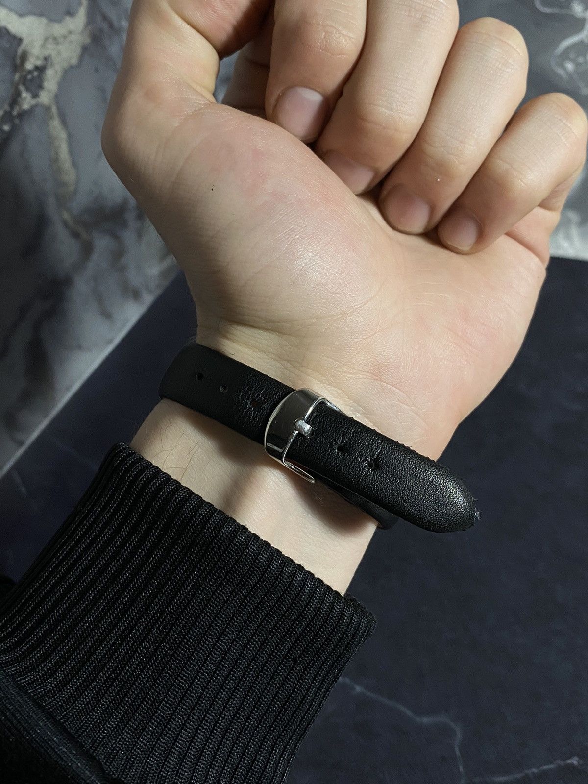 Japanese Brand × Vintage Omax Crystal Bezel Watch Black Strap Japanese Brand Size ONE SIZE - 3 Thumbnail