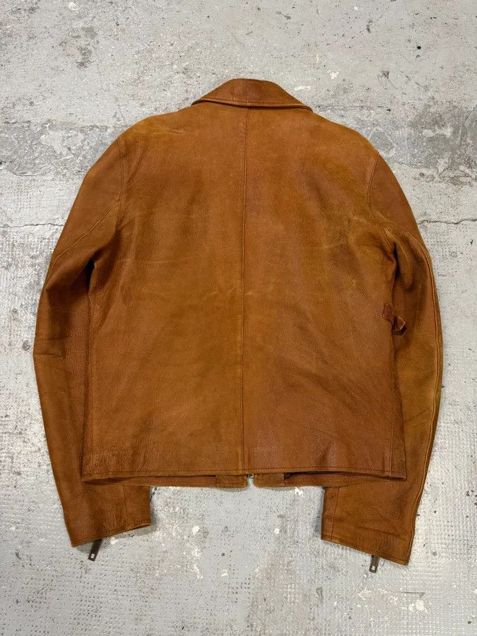 Dolce & Gabbana 2000s Dolce & Gabbana Brown Multi Pockets Leather Jacket Size US M / EU 48-50 / 2 - 6 Thumbnail