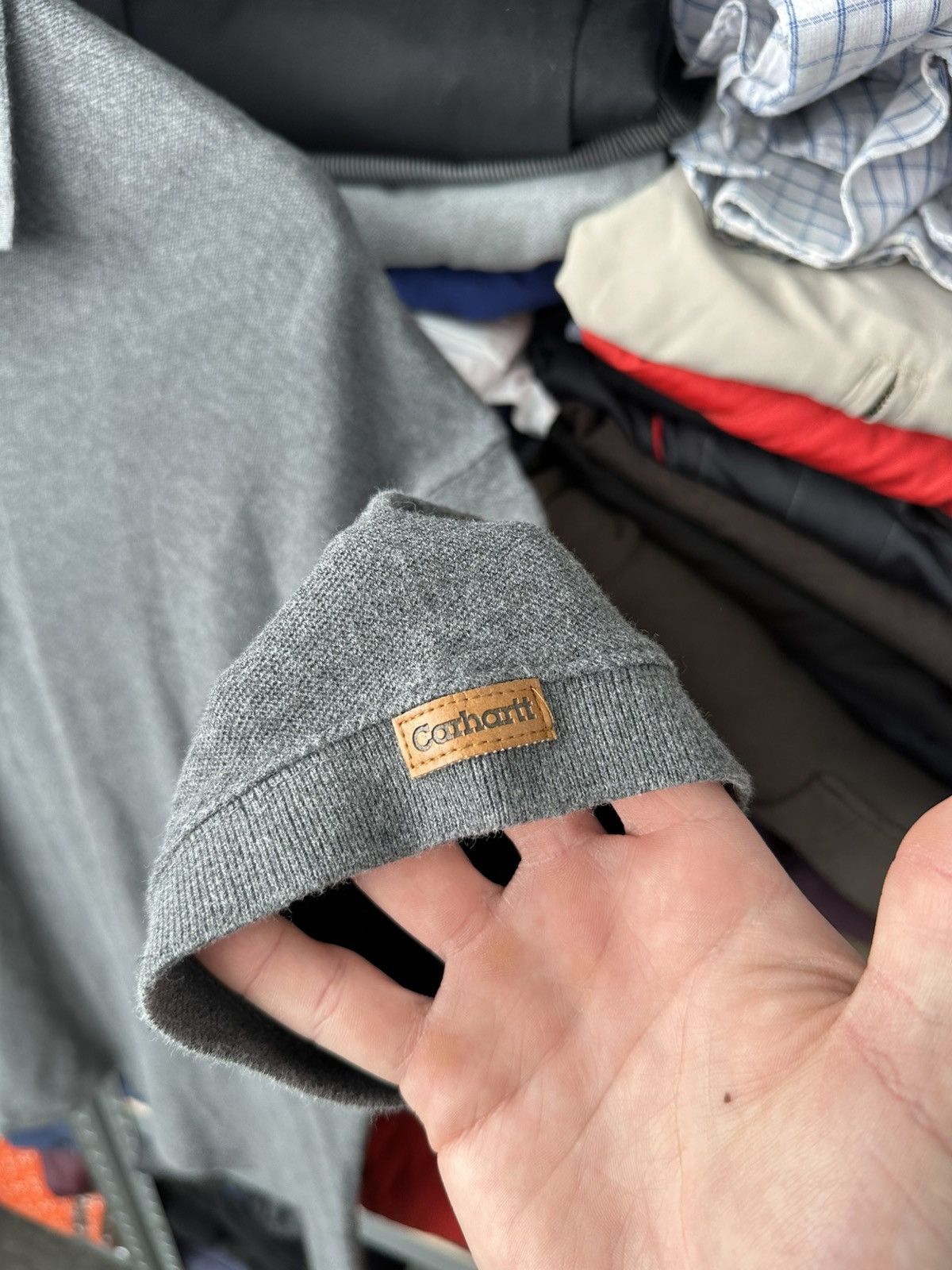 Carhartt Carhartt Vintage Polo Shirt Leather Logo Workwear TShirt 90s Size US M / EU 48-50 / 2 - 8 Thumbnail