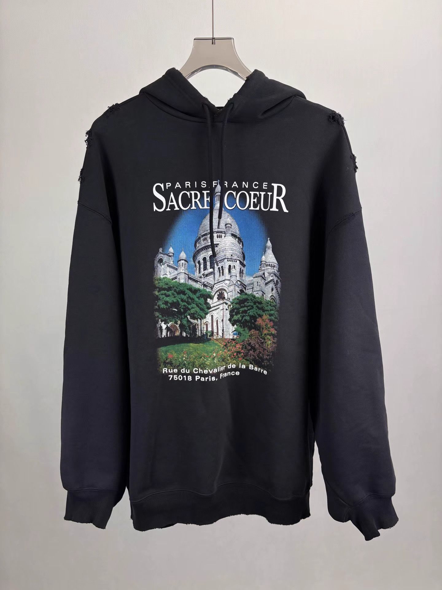 Balenciaga BALENCIAGA Notre-Dame Print Hoodie K1 Size US M / EU 48-50 / 2 - 1 Thumbnail