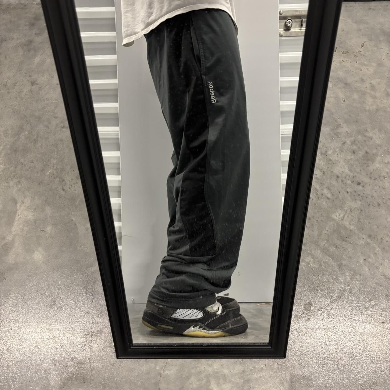 Japanese Brand × Vintage Crazy Vintage Y2K/2000s Grey Black Essential Track Pants! Size US 34 / EU 50 - 1 Thumbnail