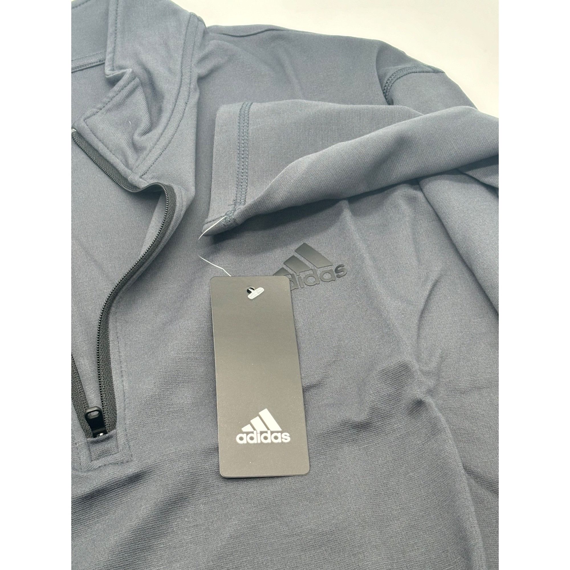 Adidas Adidas Golf Men’s ¼ 3 stripe top, Graystone, L Size US L / EU 52-54 / 3 - 7 Thumbnail