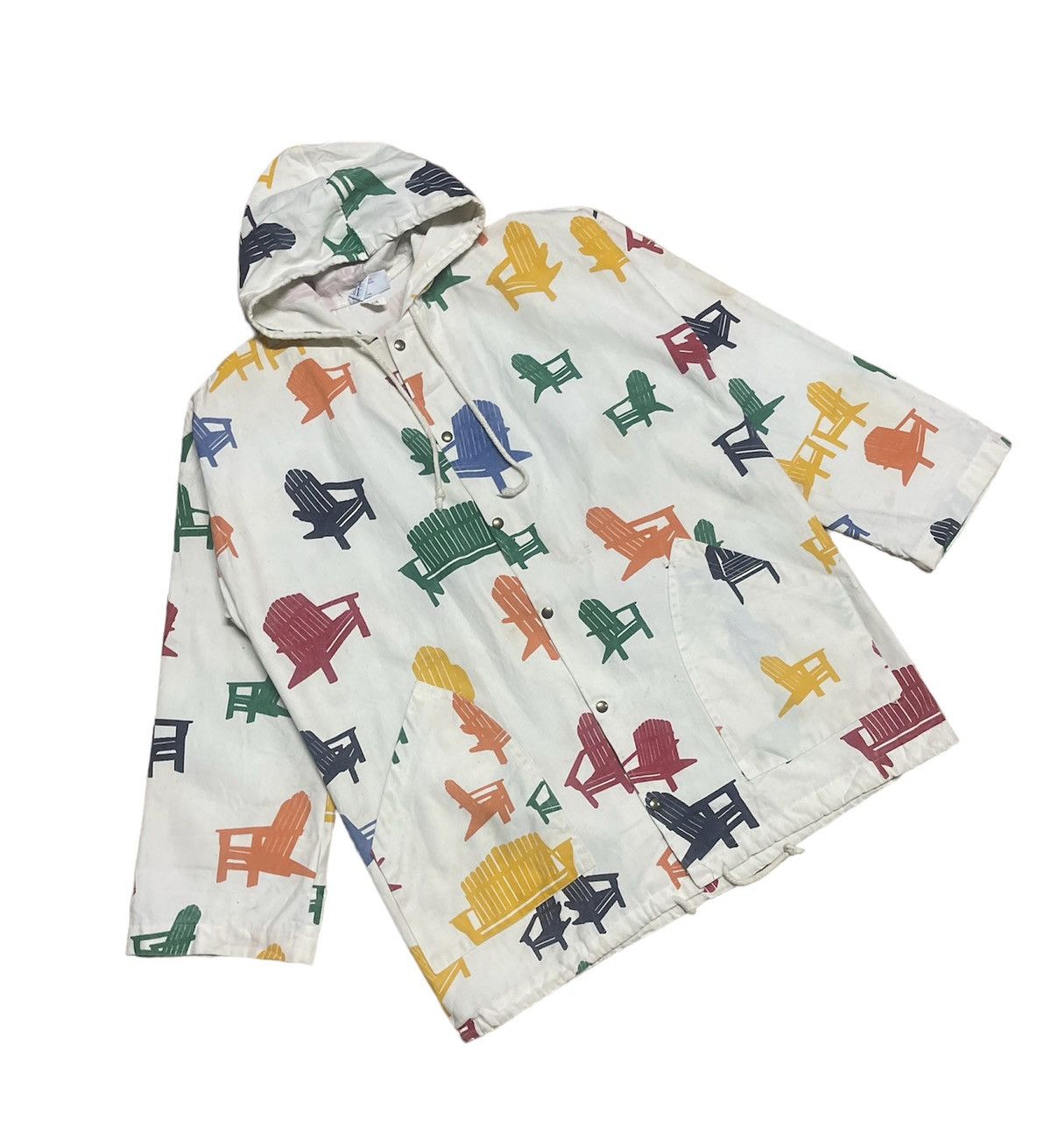 Japanese Brand Michigan Rag Co. Jacket Adirondack Chair Print, Snap Closure Size US L / EU 52-54 / 3 - 5 Thumbnail