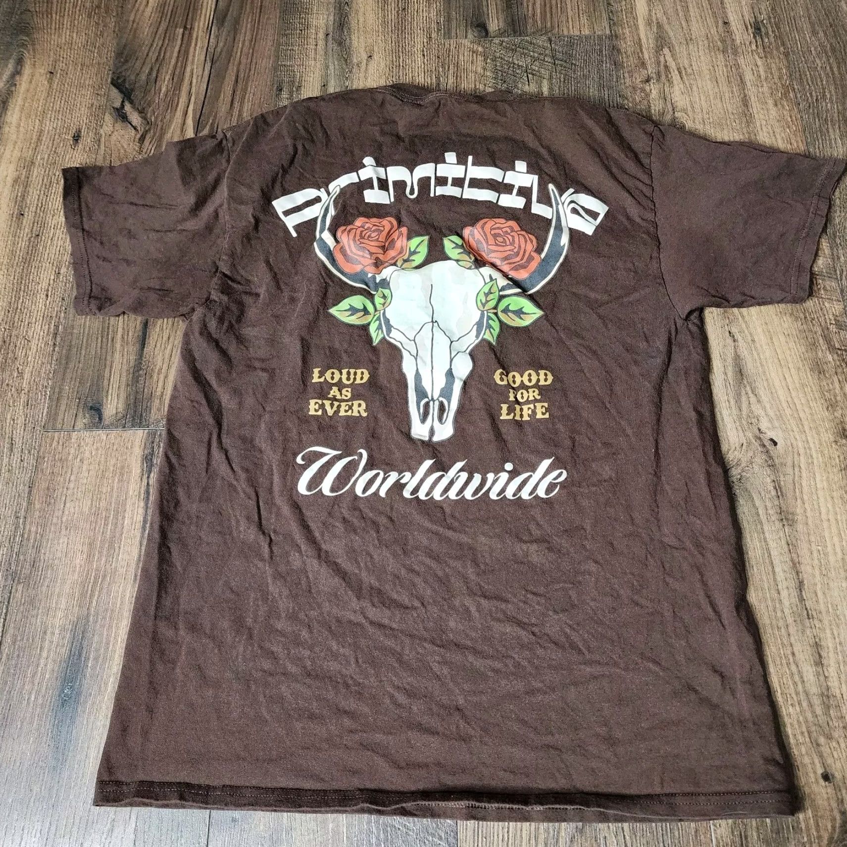 Primitive Primitive Skateboarding Cowboy T-Shirt Men's Large Brown Short Sleeve Graphic Tee Size US L / EU 52-54 / 3 - 2 Thumbnail