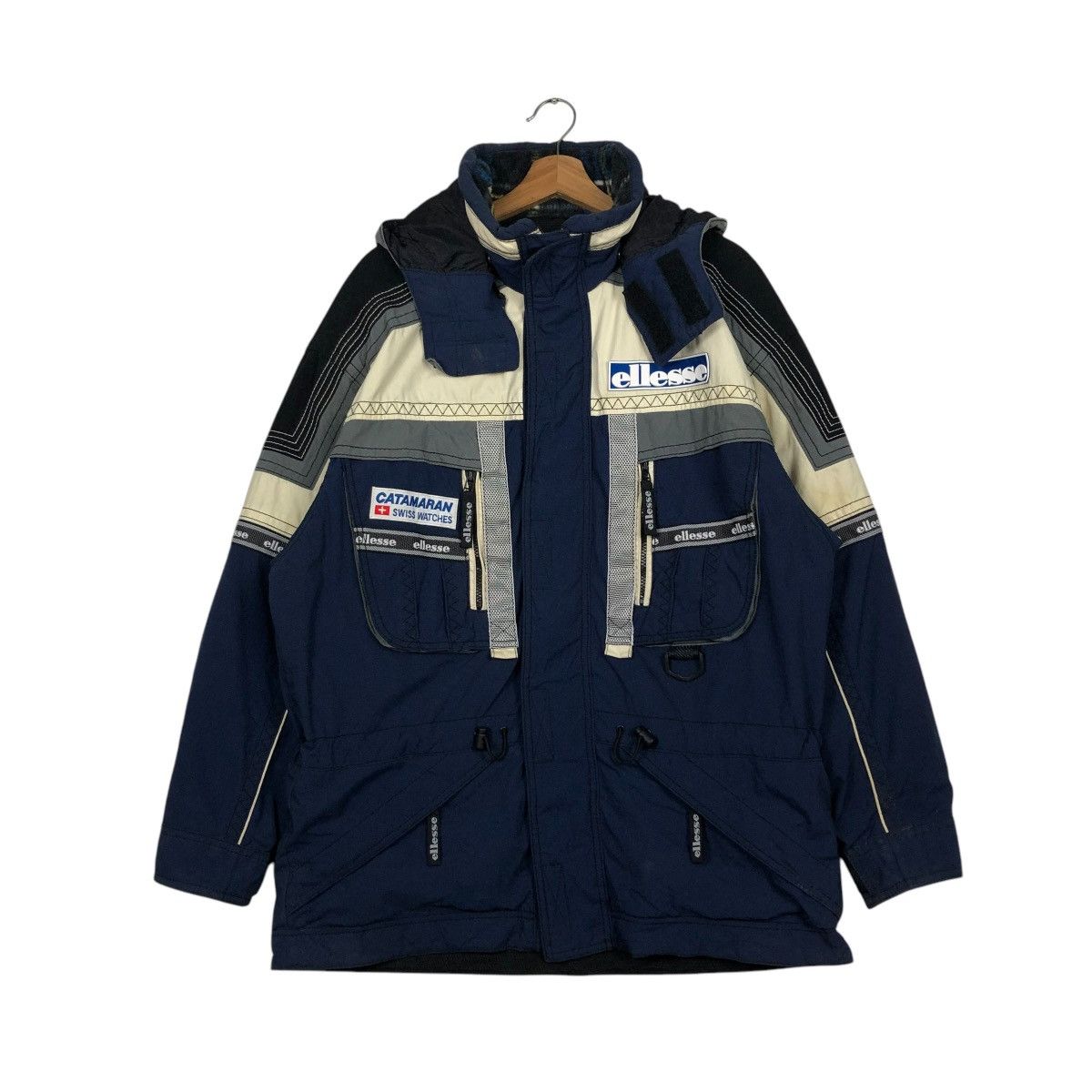 Japanese Brand × Vintage 🔥VINTAGE SKI JACKET MULTI POCKET CARGO ELLESSE ISSEY MIYAKE Size US L / EU 52-54 / 3 - 3 Thumbnail