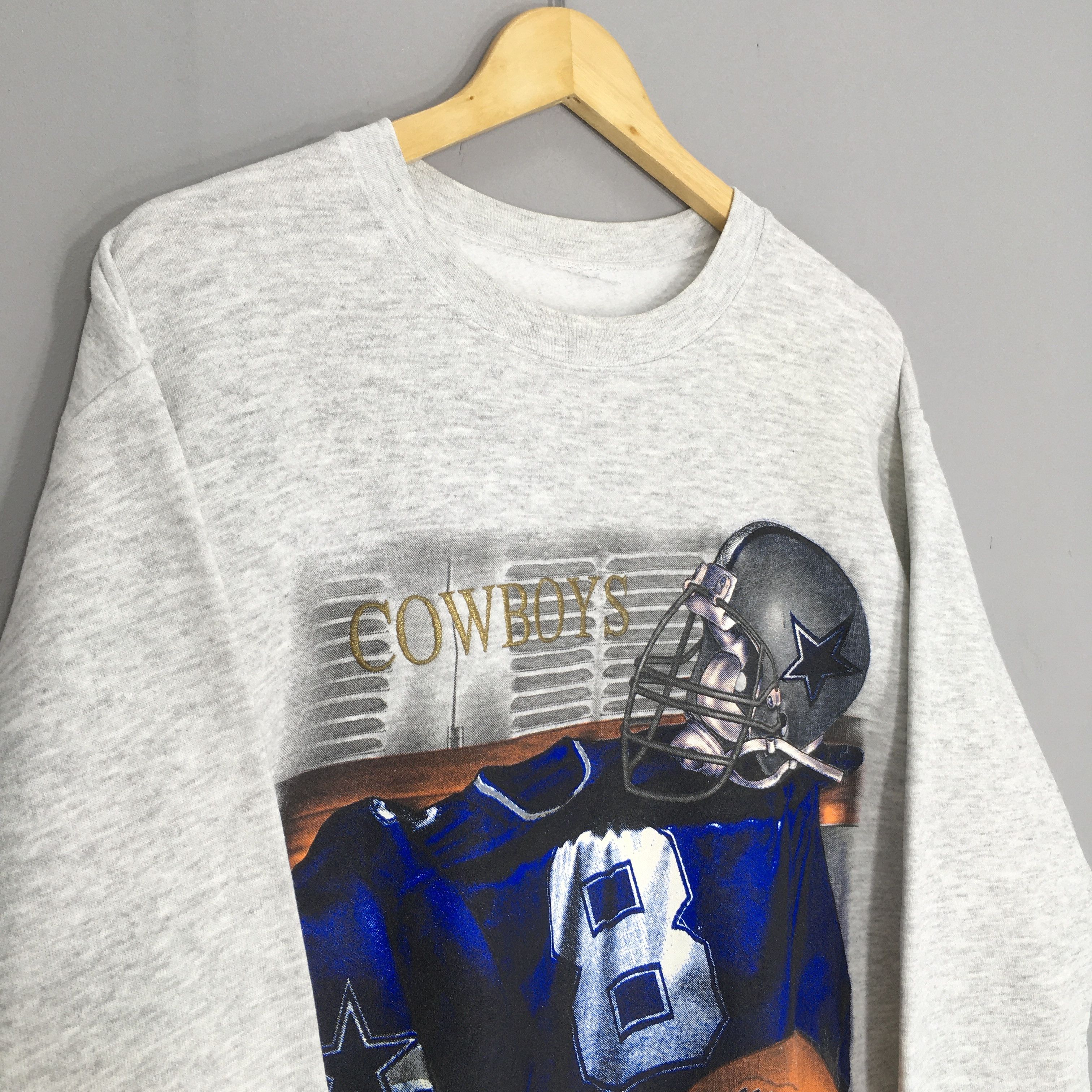 NFL × Vintage RARE Vintage 90s Dallas Cowboys Nfl Sweatshirt Large Size US L / EU 52-54 / 3 - 3 Thumbnail
