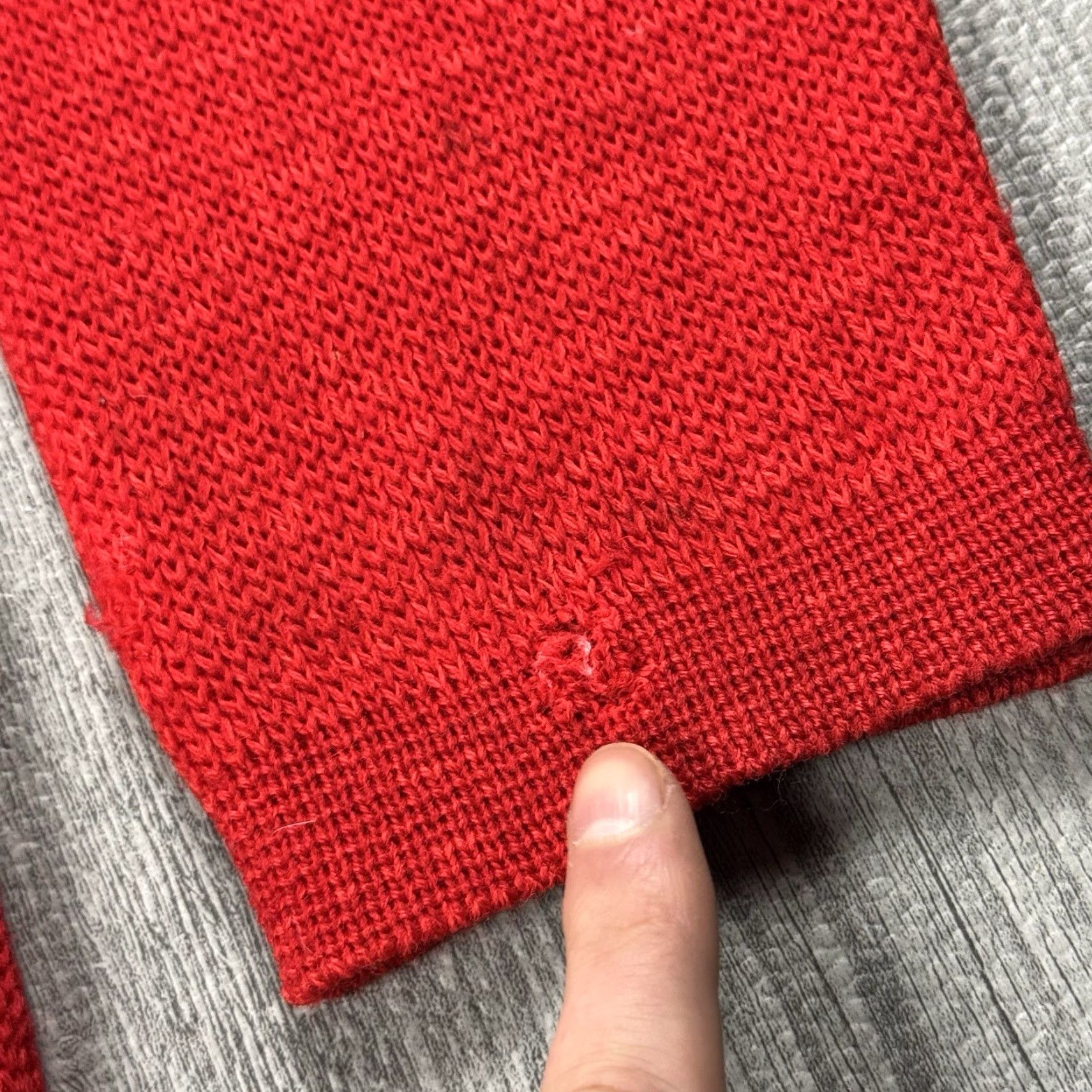 Barker VINTAGE BARKER'S Men Wool Heavyweight V-Neck Button Cardigan Sweater 50s Red Fall Winter Casual Size US L / EU 52-54 / 3 - 5 Thumbnail