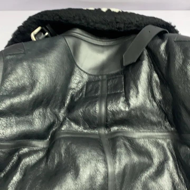 Balenciaga Women's Full Zip Black Shearling Jacket 0079-250