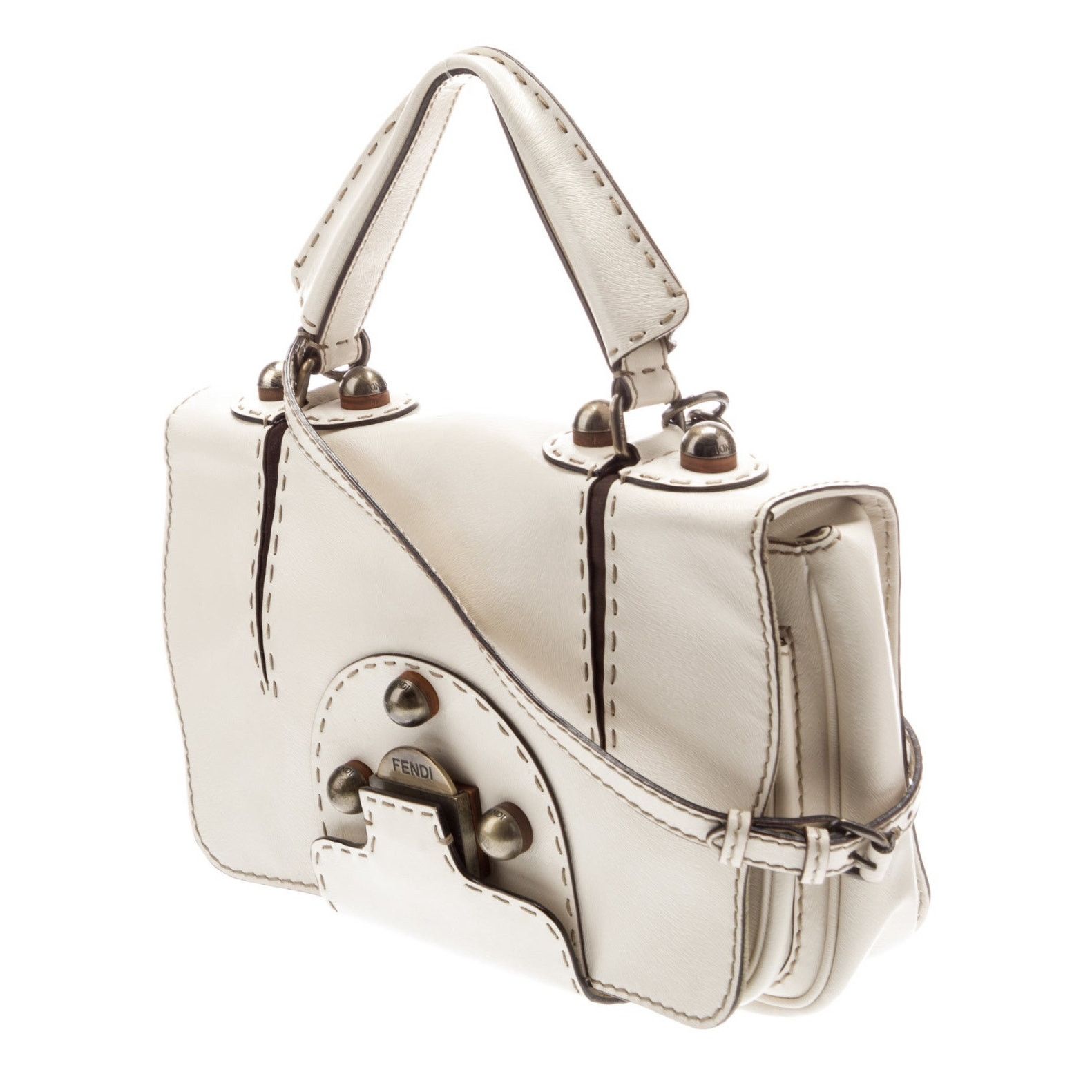 Fendi Cream Fendi F3 Secret Code Handbag Size ONE SIZE - 2 Thumbnail