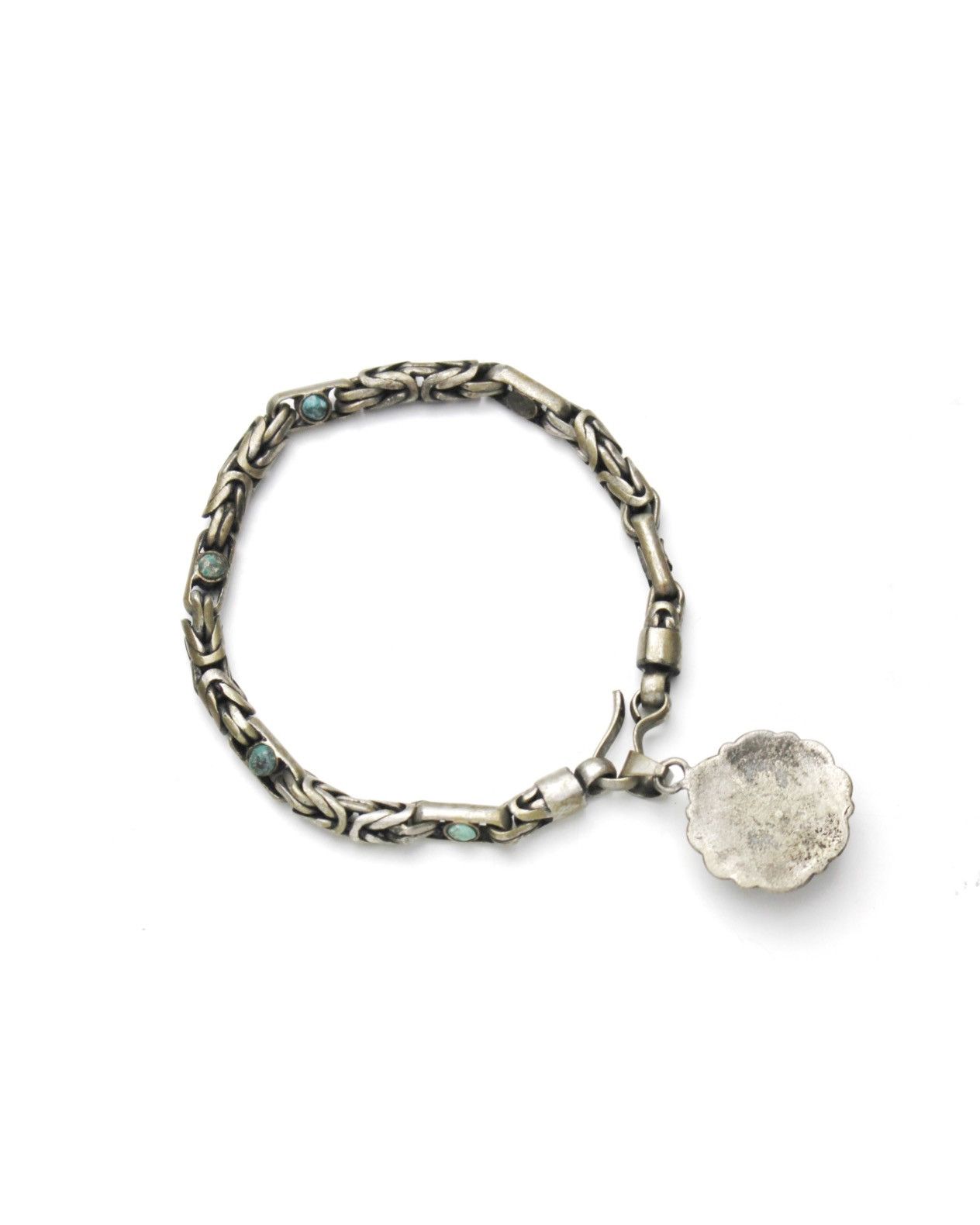 Native 2000S JAPANESE MADE SILVER-PLATED BRONZE TURQUOISE BRACELET Size ONE SIZE - 2 Thumbnail