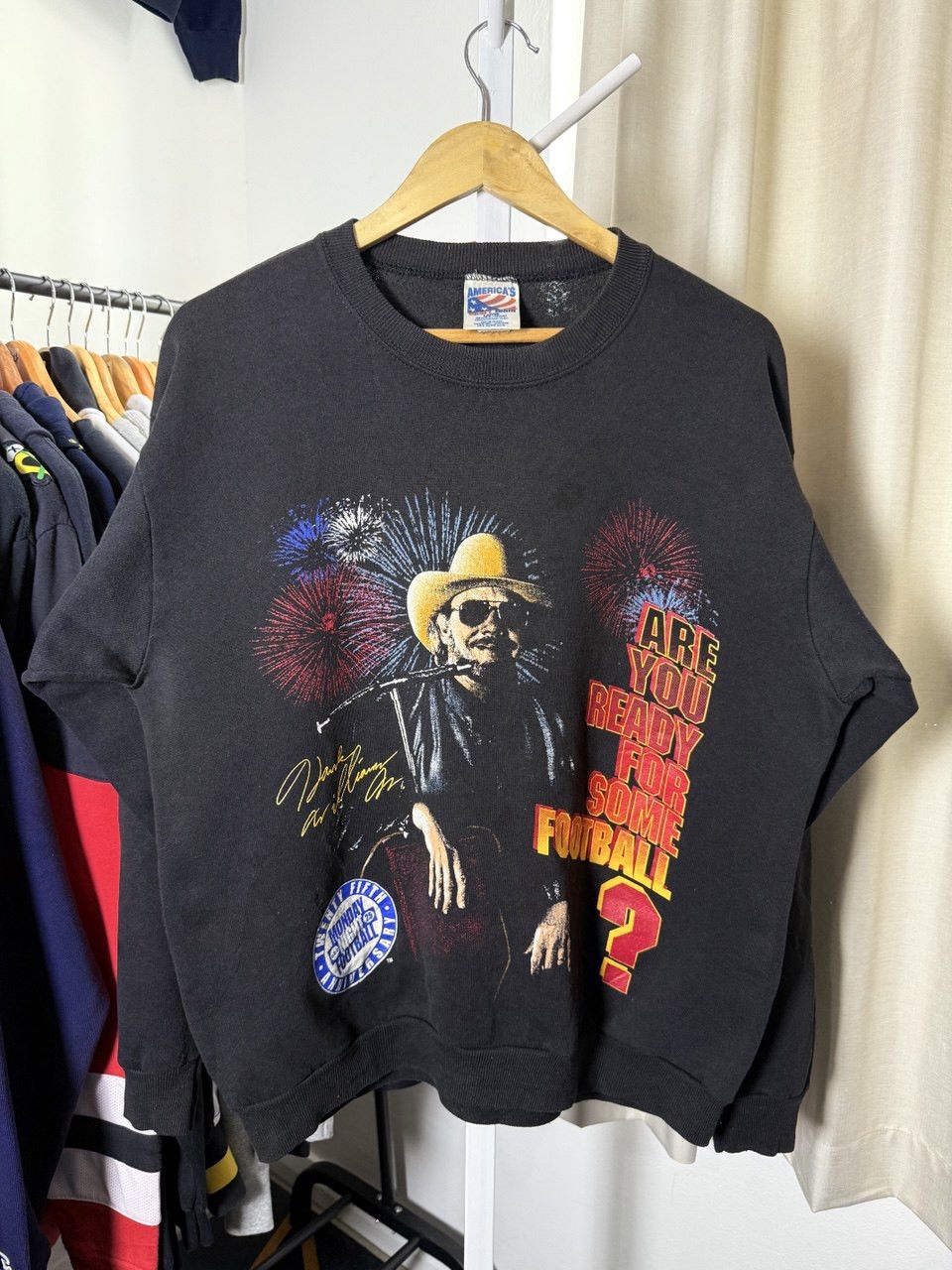 Vintage Vintage 90s X Hank Williams Jr X 25 anniversary Football Size US XL / EU 56 / 4 - 1 Thumbnail
