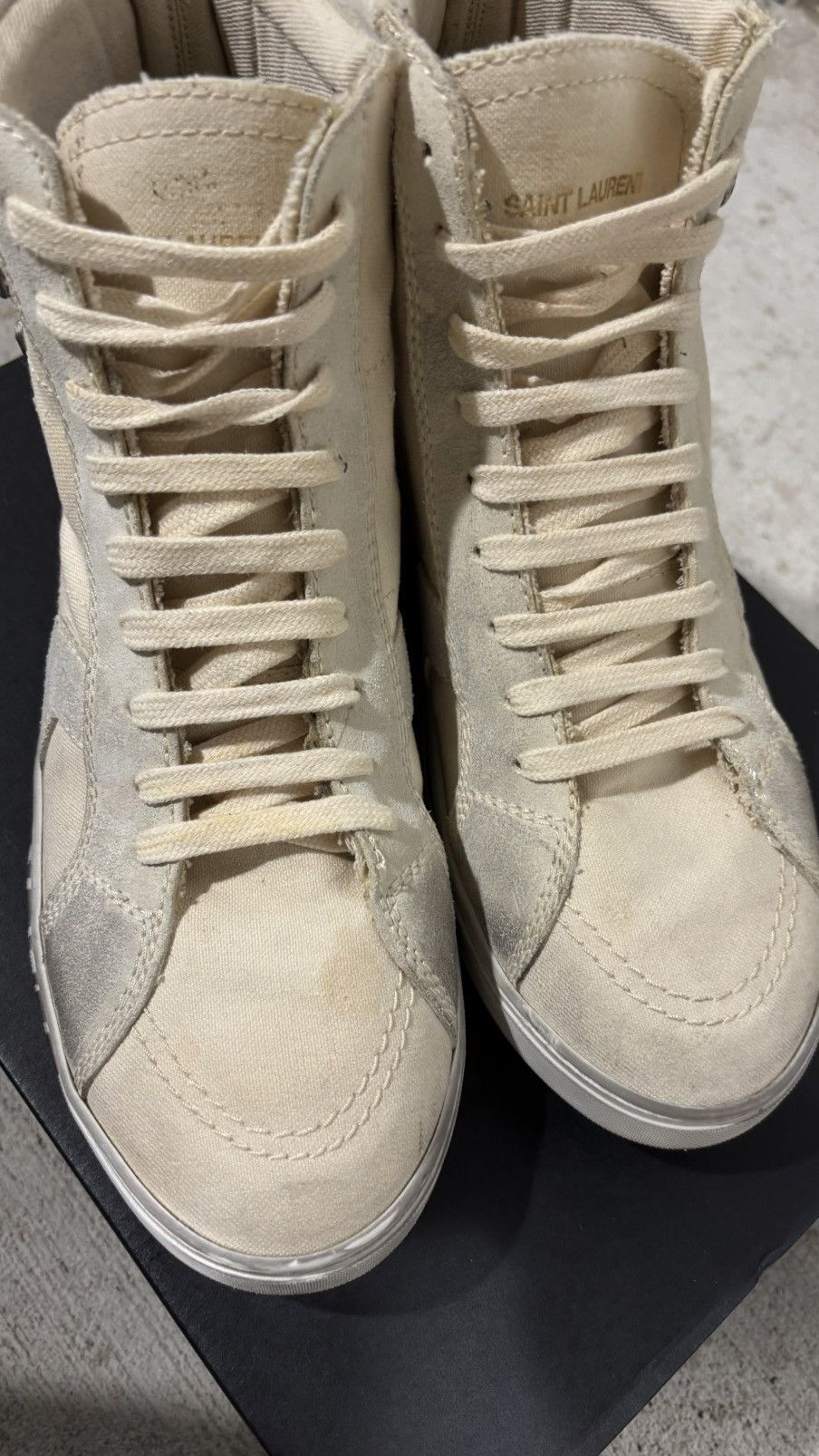Saint Laurent Paris Saint Laurent Paris “Smoking Forever” High Top Sneaker Size US 11 / EU 44 - 8 Thumbnail