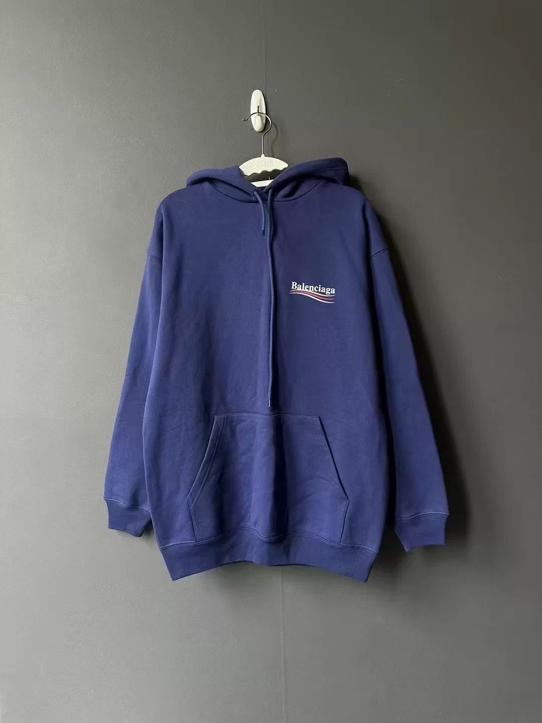 Balenciaga Balenciaga Blue Cola Hoodie XS Size US XS / EU 42 / 0 - 1 Thumbnail