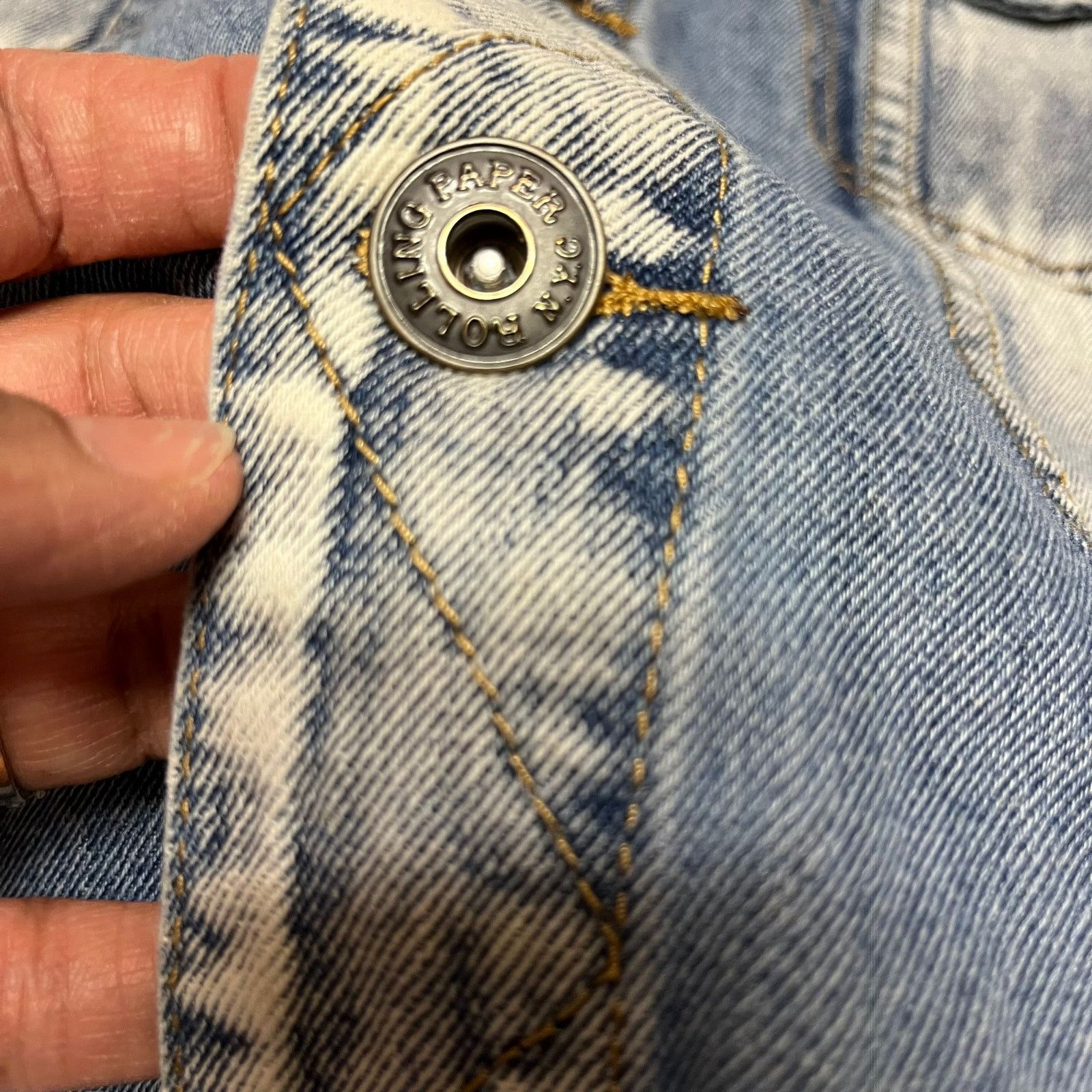 Other Rolling Paper Denim Jean Vest Distressed Button Down Moto Size US S / EU 44-46 / 1 - 7 Thumbnail
